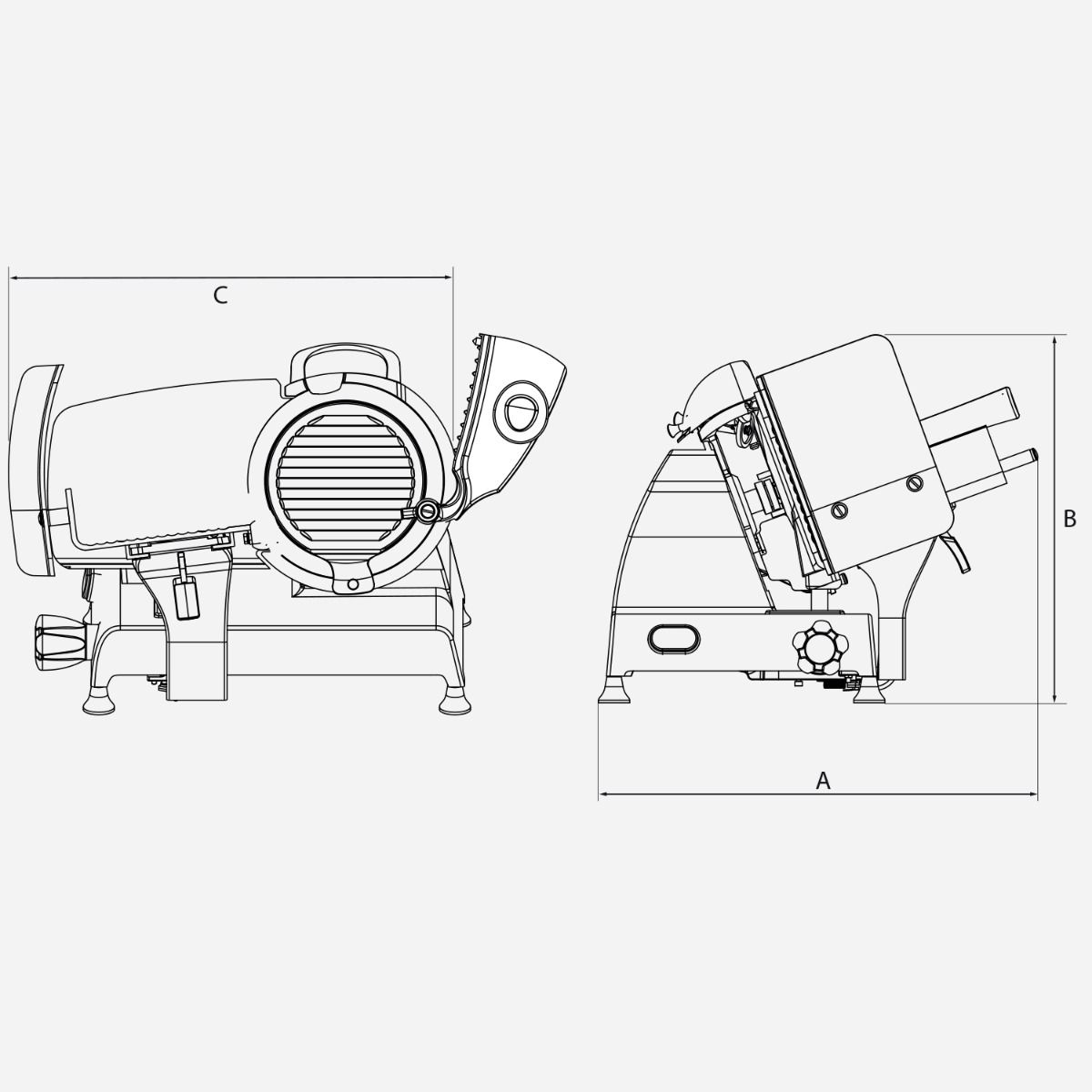 Berkel Ausstellungsstück Red Line 250 rot Aufschnittmaschine  170 Watt  Schnittbreite 14 mm  Messer-Durchmesser 25 cm