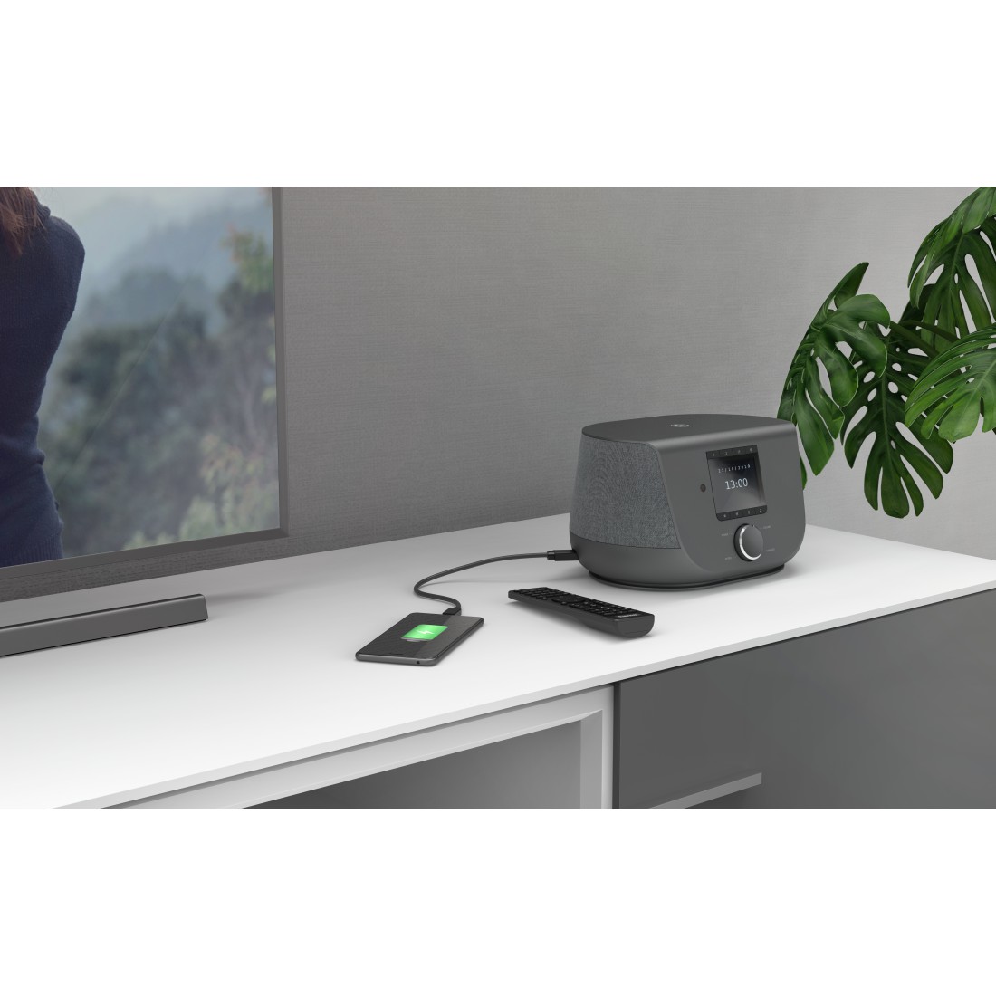 Hama Digitalradio DIR3300SBT, FM/DAB/DAB+/Internetradio/App/Bluetooth, Schwarz (54228)
