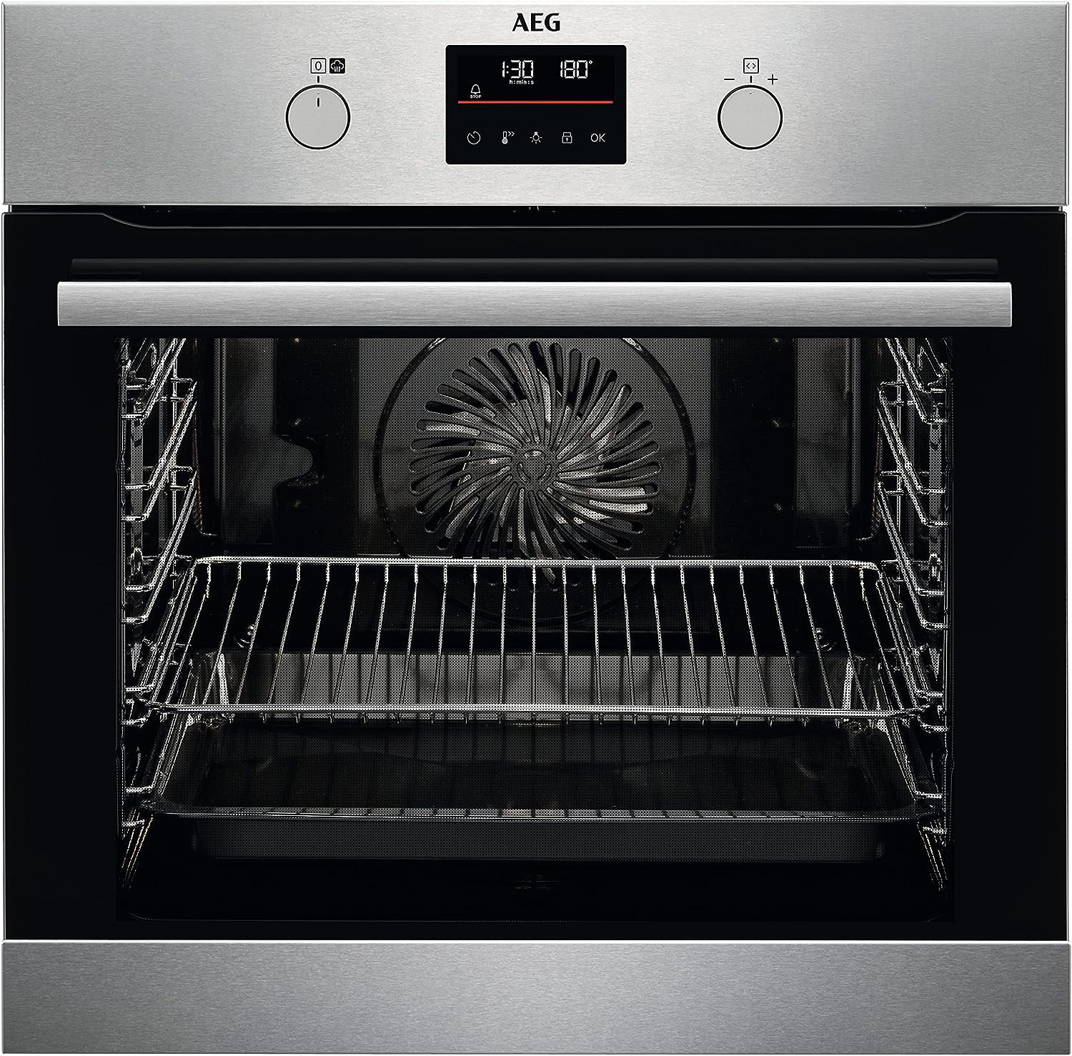 AEG BPB355060M Einbaubackofen  71 Liter  Pyrolyse  Heißluft  Grill  Pizzastufe 