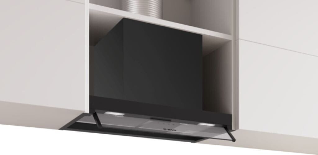 Bosch DBB65CC60 Serie 4, Integrierte Designhaube, 60 cm, Klarglas, Mattschwarz