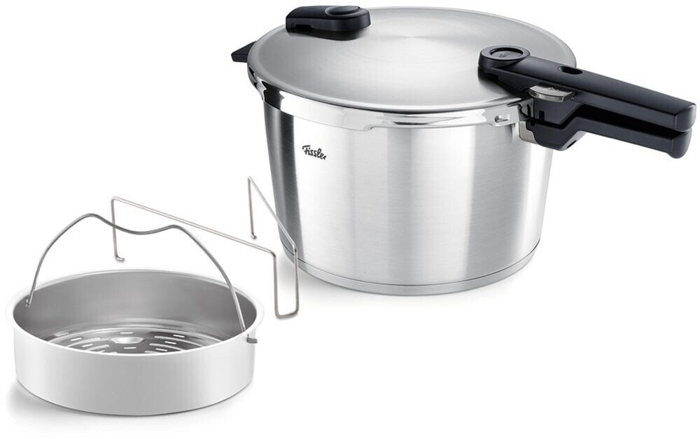 Fissler Vitaquick Premium Schnellkochtopf (10 L) mit Dämpfeinsatz 
