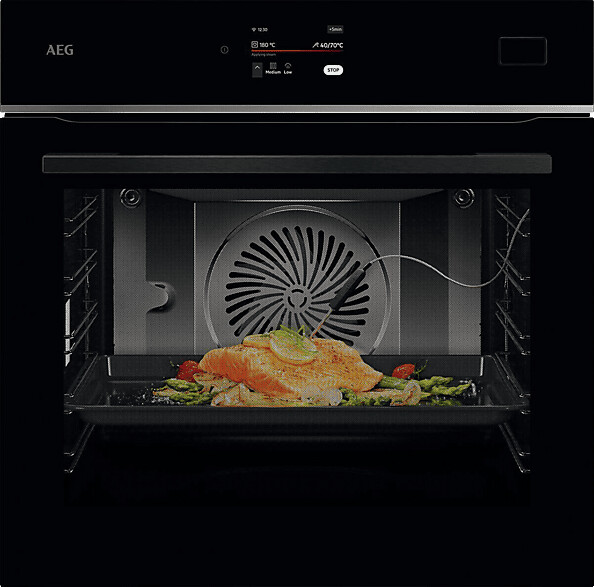  AEG TB8SB73ZAB Multifunktionsofen, 70 l, Dampfreinigung, 25 Funktionen, Backofen