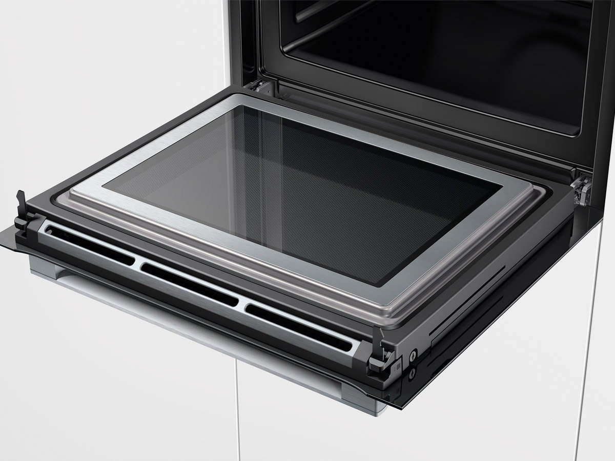 Bosch HMG6764B1 Backofen mit Mikrowelle Vulkanschwarz, EEK: A