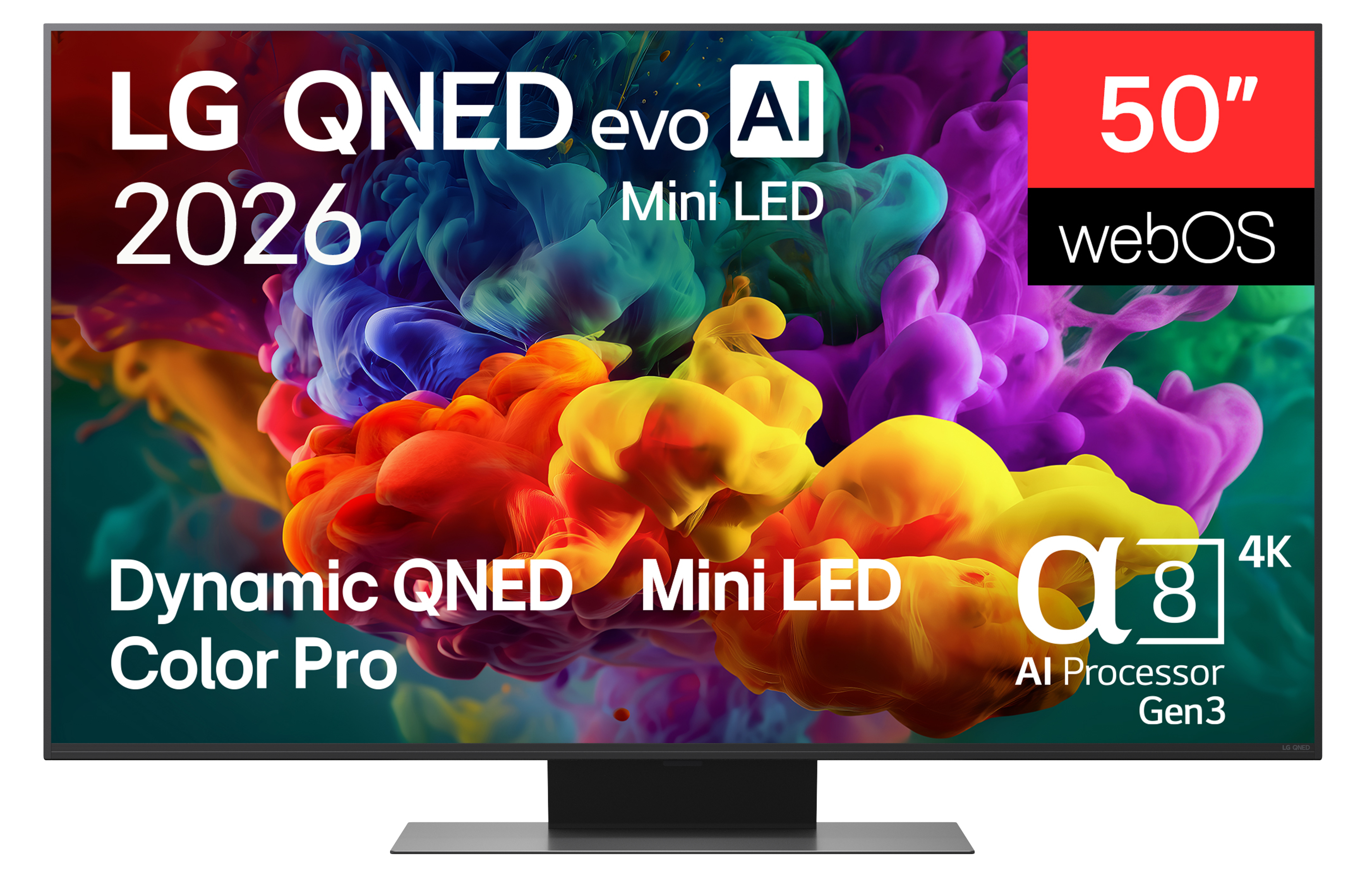 LG 50QNED86B6B IQ300 50 Zoll QNED evo 4K MiniLED Smart TV | Alpha8 Gen3 AI | 144 Hz Gaming | Dolby Vision IQ | FreeSync Premium