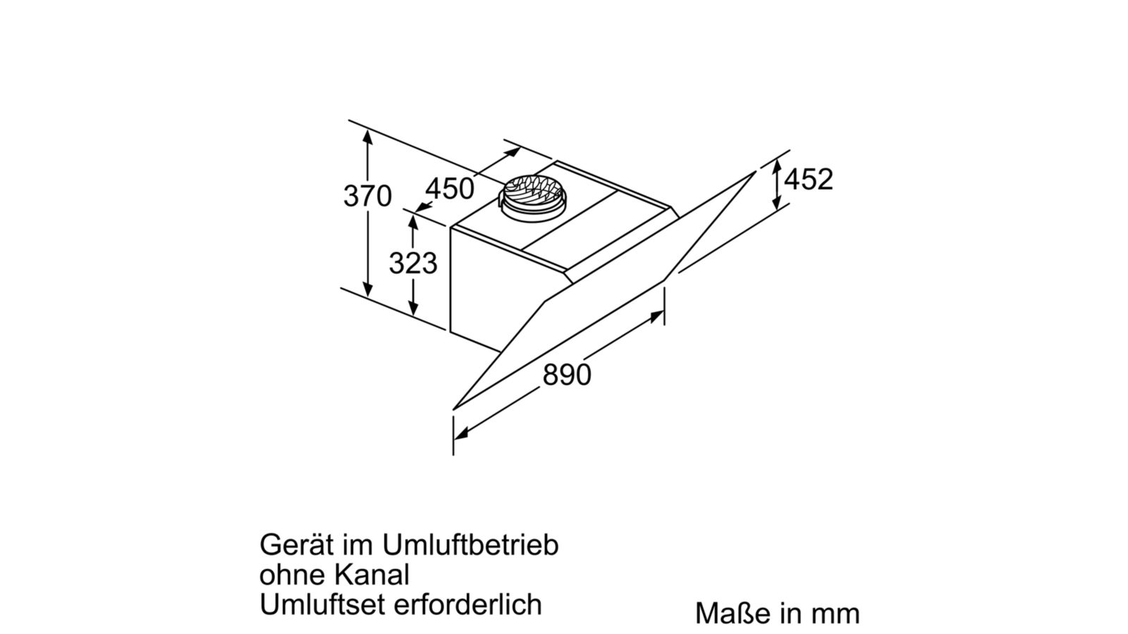 Bosch DWK97JM60 Serie 6 Wandesse, 90 cm Schräg-Essen-Design schwarz