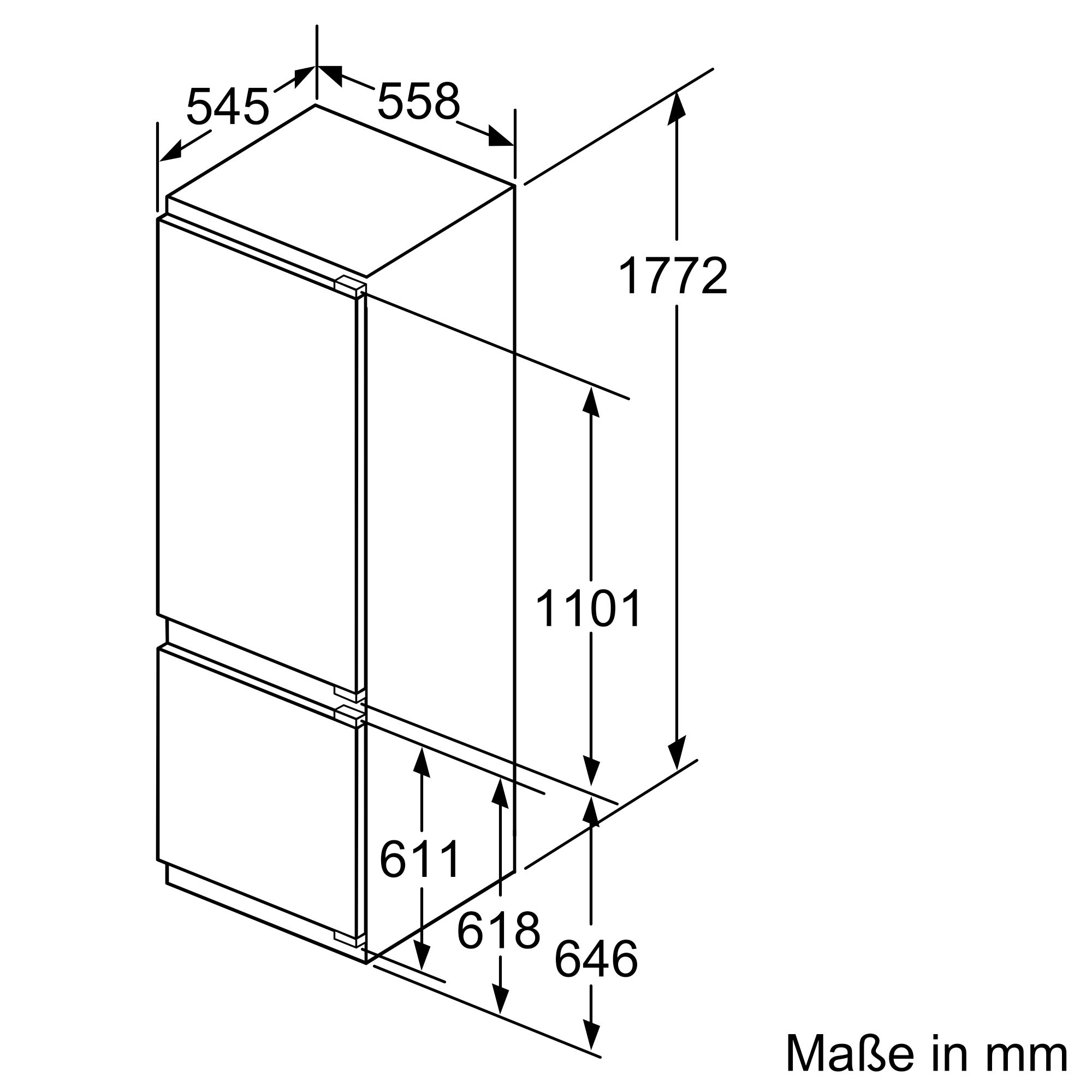 Bosch KIS87ADD0 Einbaukühl-Gefrierkombination Bosch KIS87ADD0 Einbaukühl-Gefrierkombination