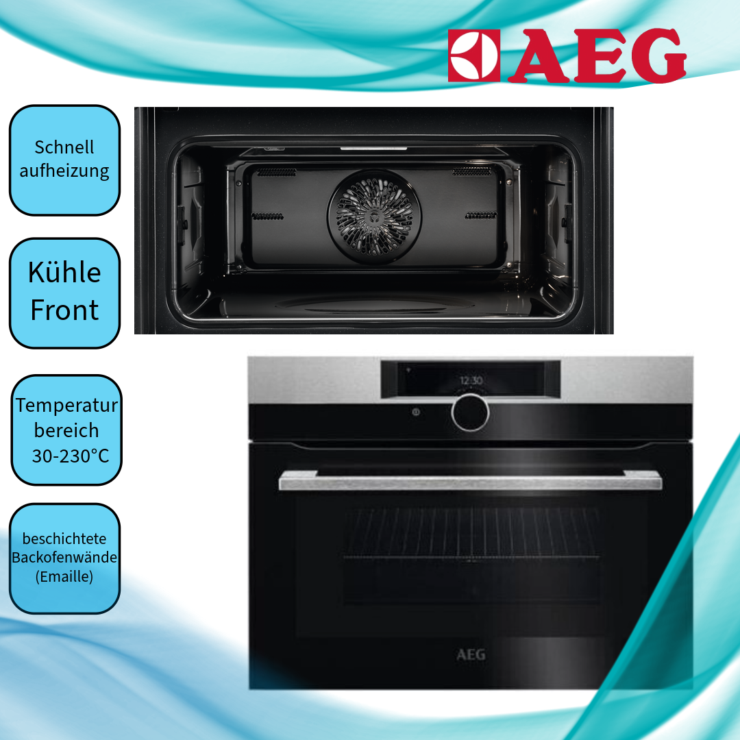 AEG KMK965090M  Kompaktbackofen  43 Liter 