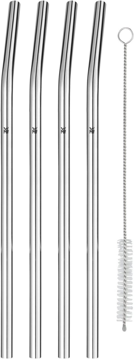 WMF Baric Cromargan Trinkhalm-Set 24cm 6 Trinkhalme plus Bürste edelstahl (3201019416)