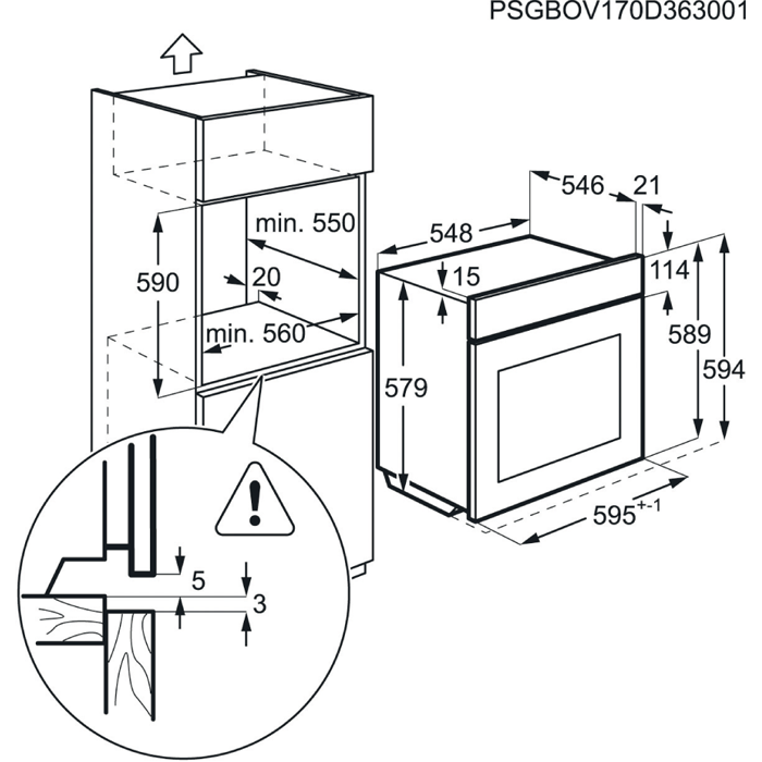 AEG BEB355020M Einbau-Backofen
