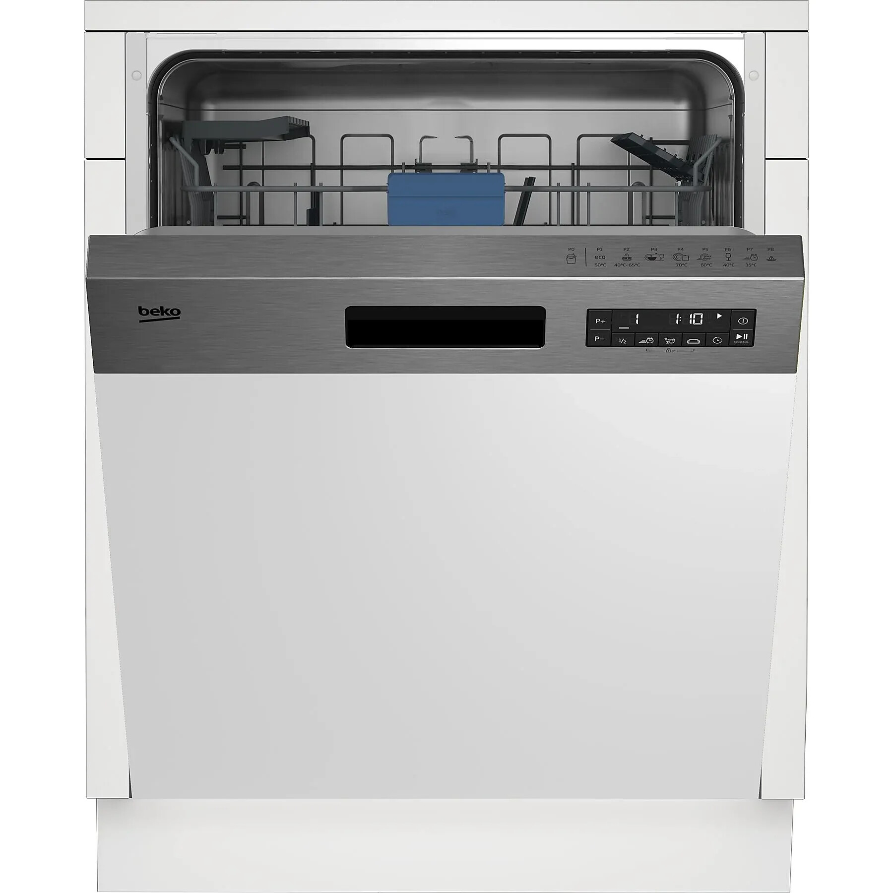 Beko BDSN28460X Teilintegrierter Geschirrspüler