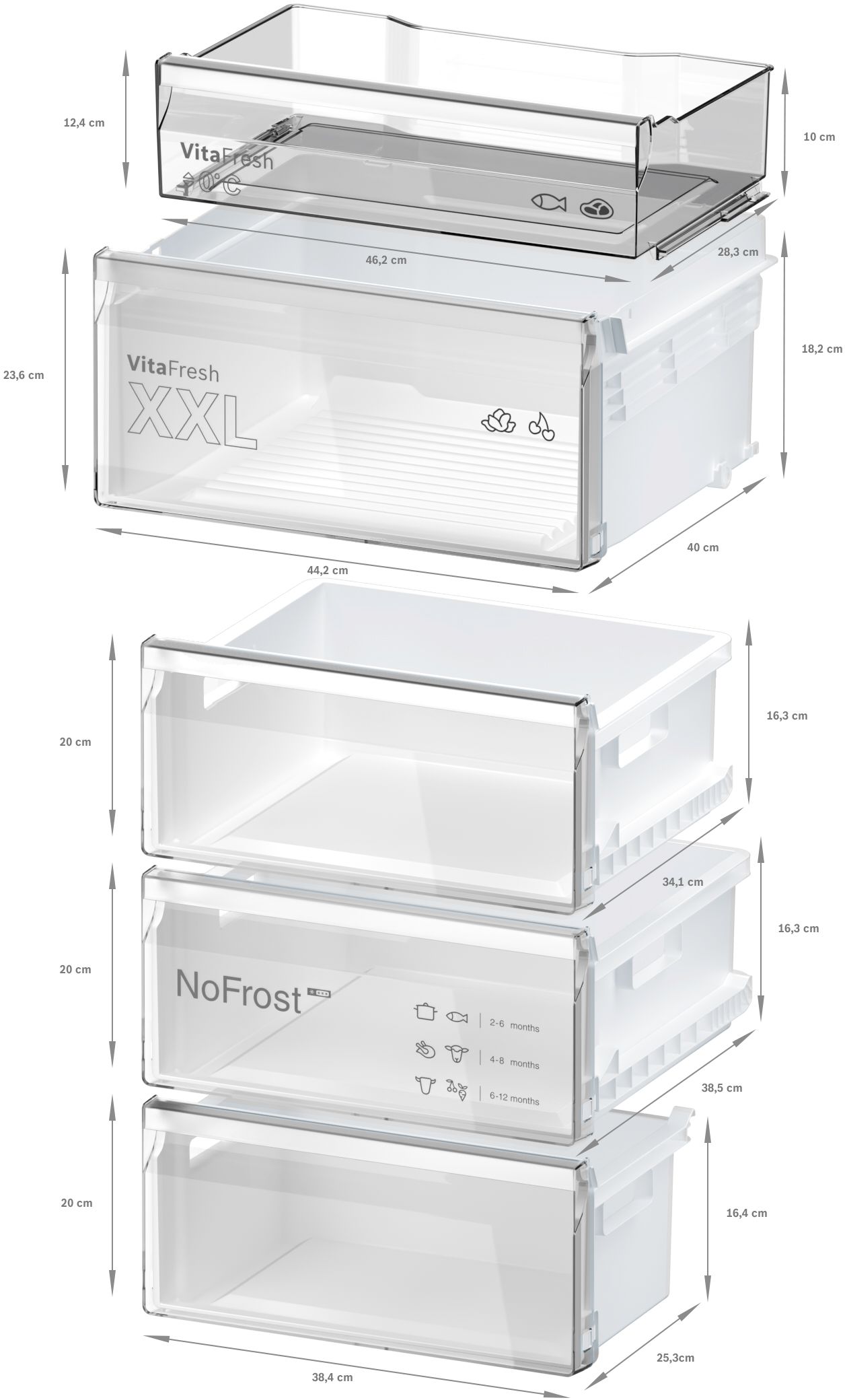 Bosch KGN39VIBT Kühl-Gefrierkombination Inhalt Kühlbereich 260 Liter Höhe 203 cm Bosch KGN39VIBT Kühl-Gefrierkombination Inhalt Kühlbereich 260 Liter Höhe 203 cm