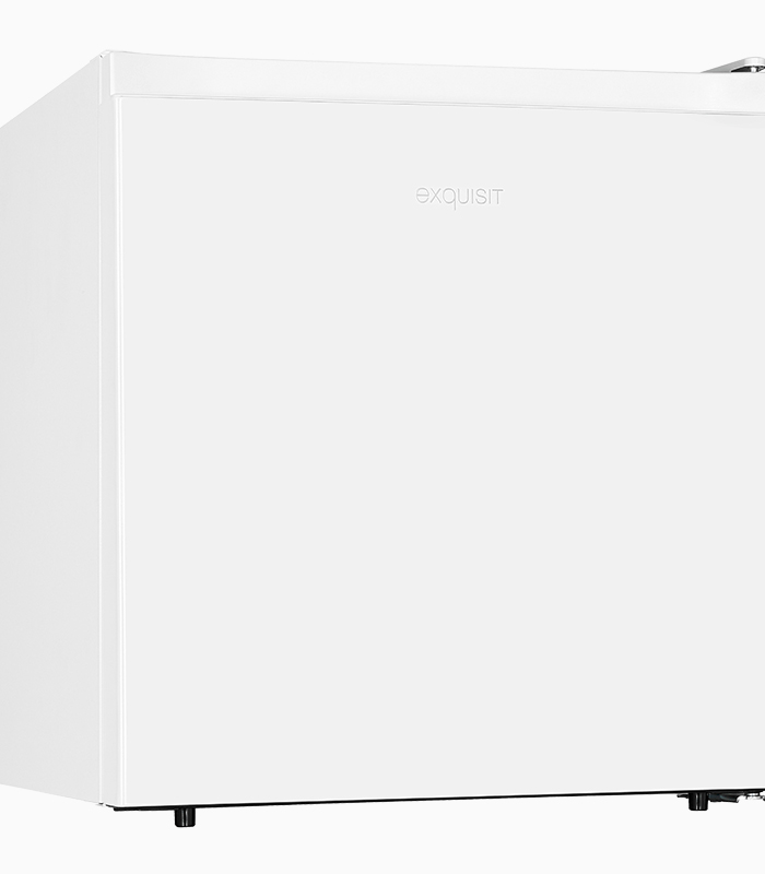 Exquisit KB45-0-011E – Kompakter Mini Kühlschrank, 45 Liter, Energieeffizienzklasse E, weiß