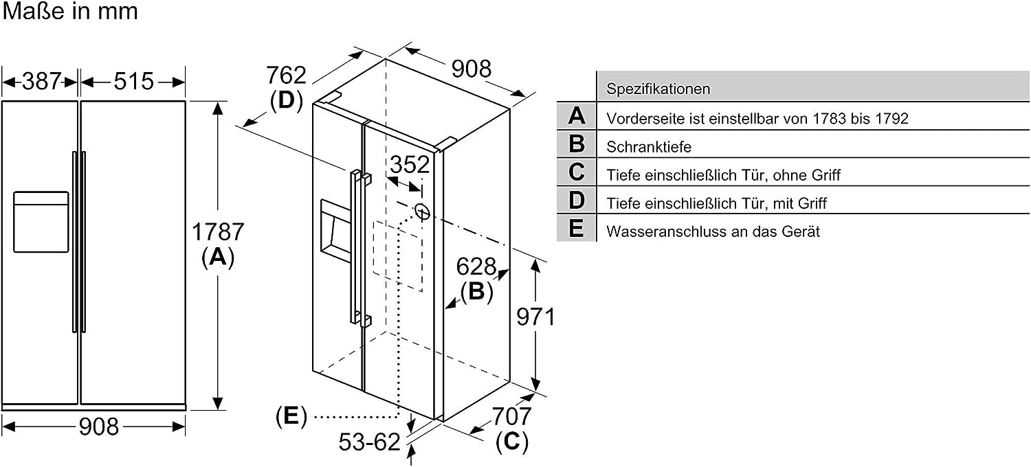 Neff KA3923IE0  Kühl-Gefrierkombination  Inhalt Kühlbereich 371 Liter 