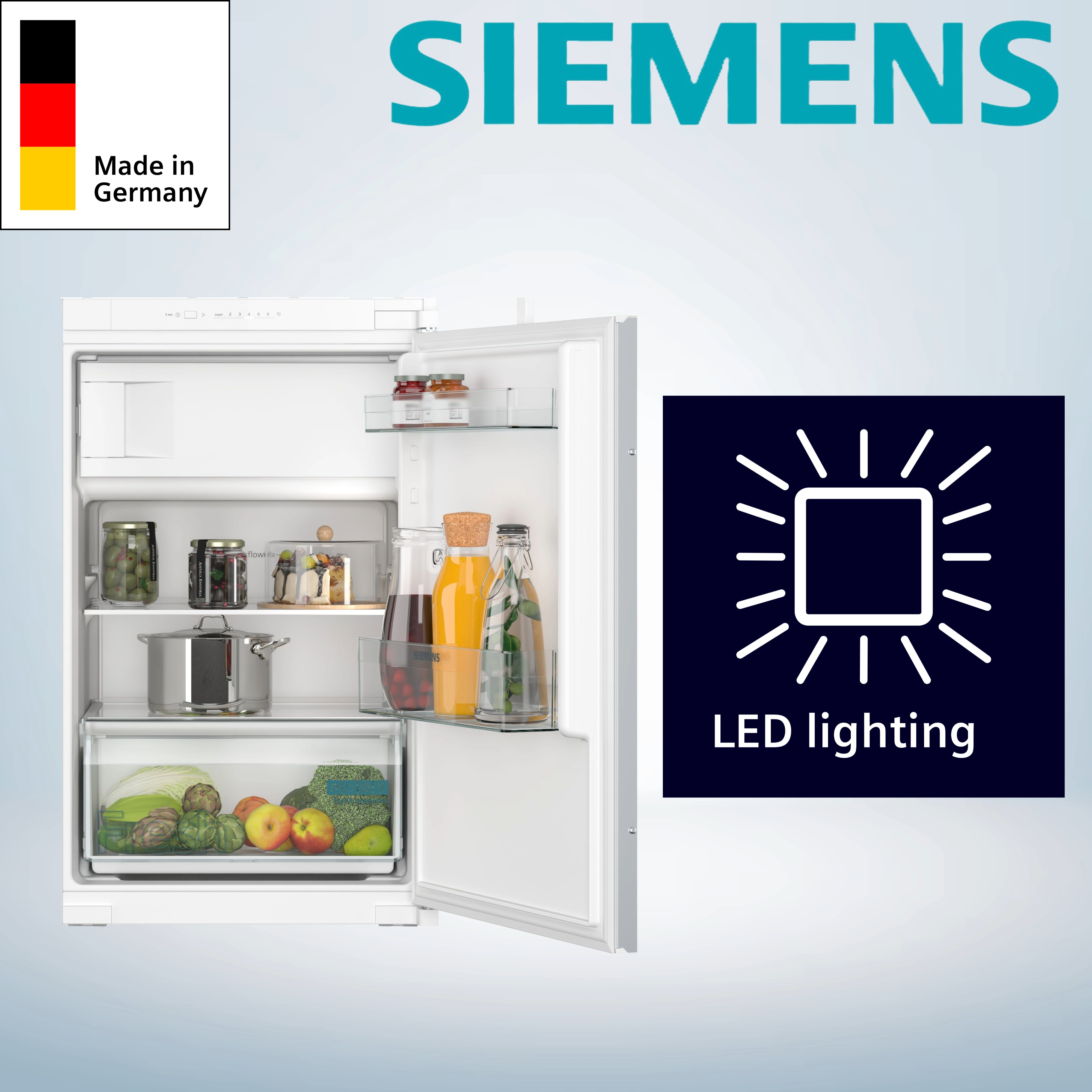 Siemens KI22LNSE0 iQ100 Einbau-Kühlschrank mit Gefrierfach