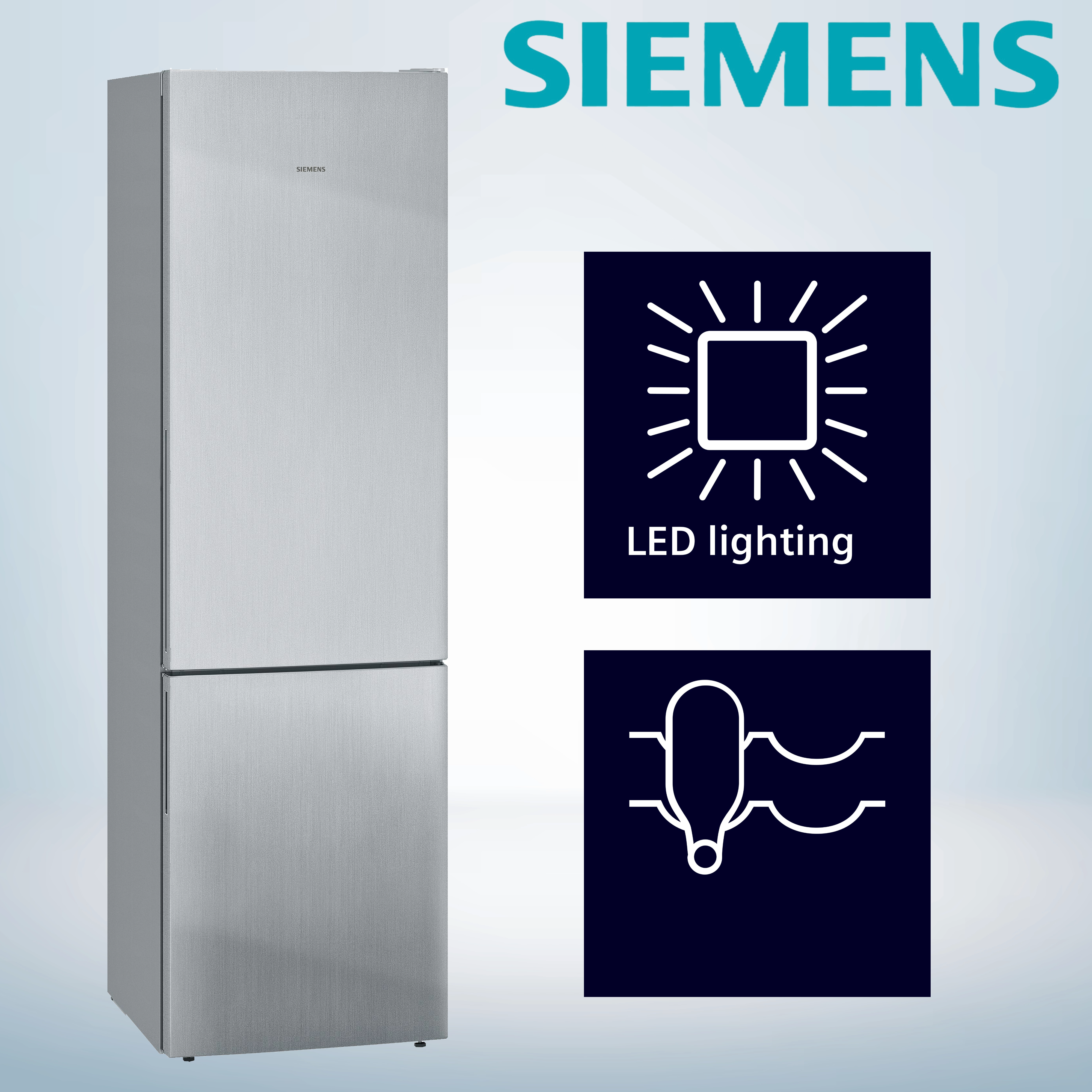 Siemens KG39EALCA  Kühl-Gefrierkombination  Inhalt Kühlbereich 249 Liter  Höhe 201 cm