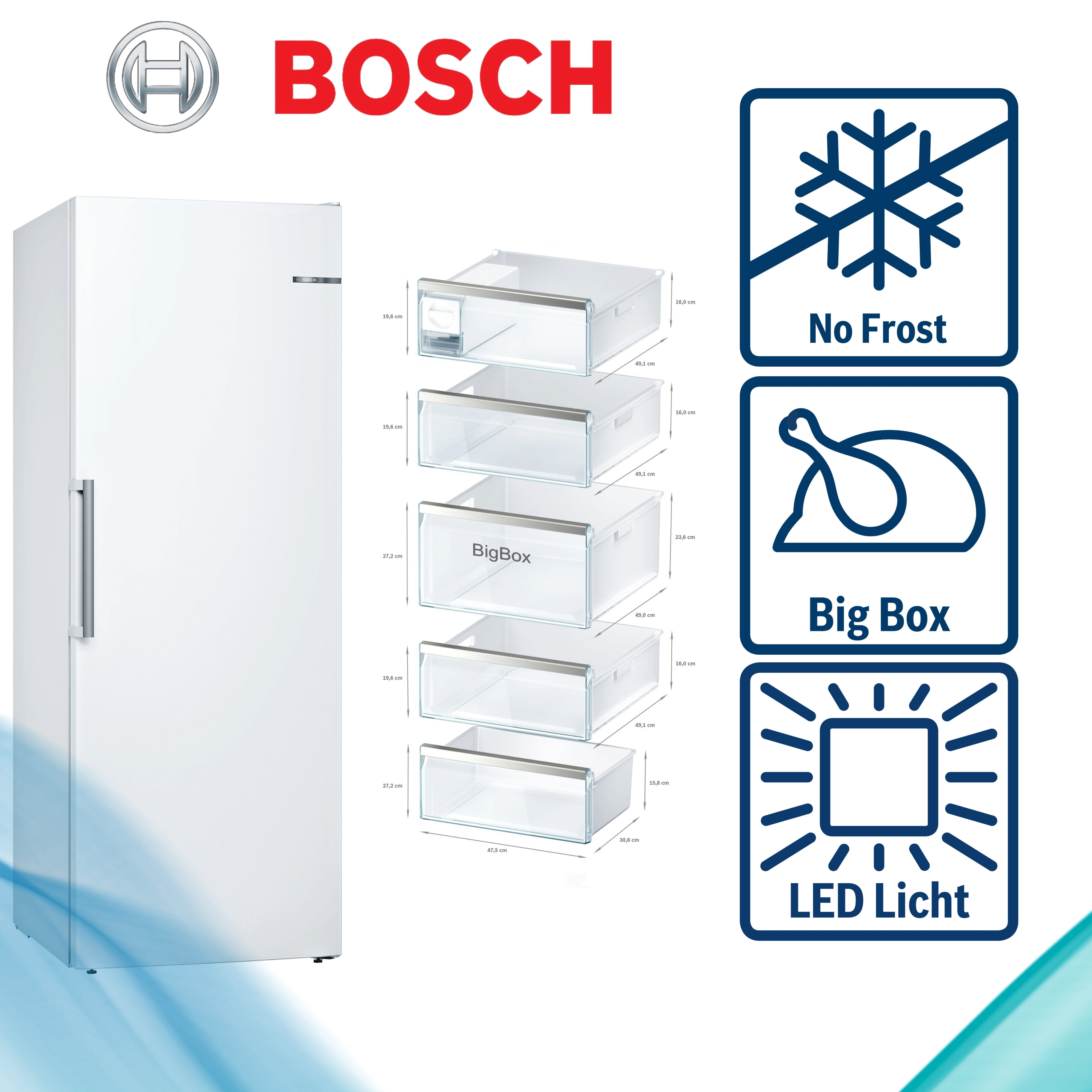Bosch GSN58AWDV  Standgefrierschrank