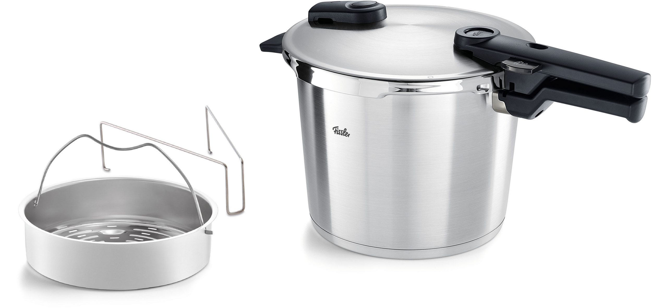 Fissler Vitaquick Premium Schnellkochtopf 22cm 4,5ltr mit gelochtem Einsatz 602-410-04-070/0
