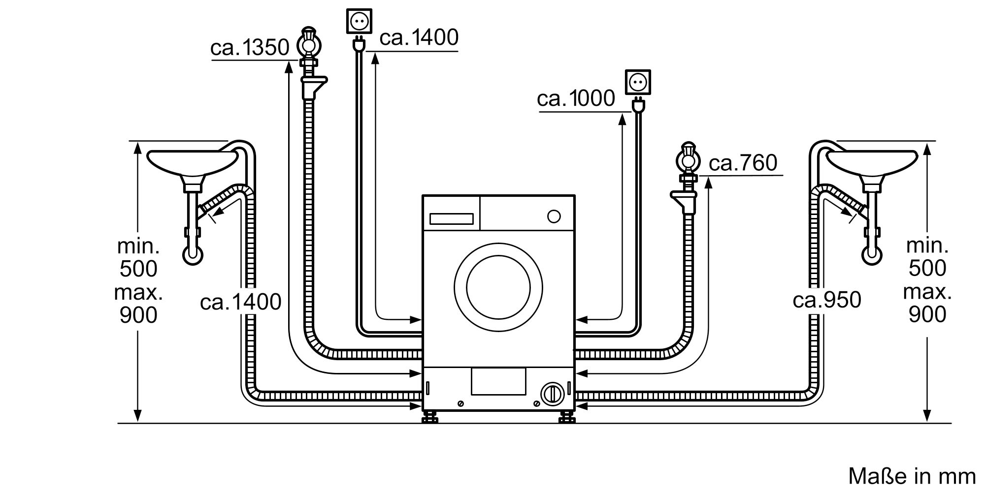Siemens WK14D543 Einbau-Waschtrockner  unterbaufähig  7 kg Waschen  4 kg Trocknen