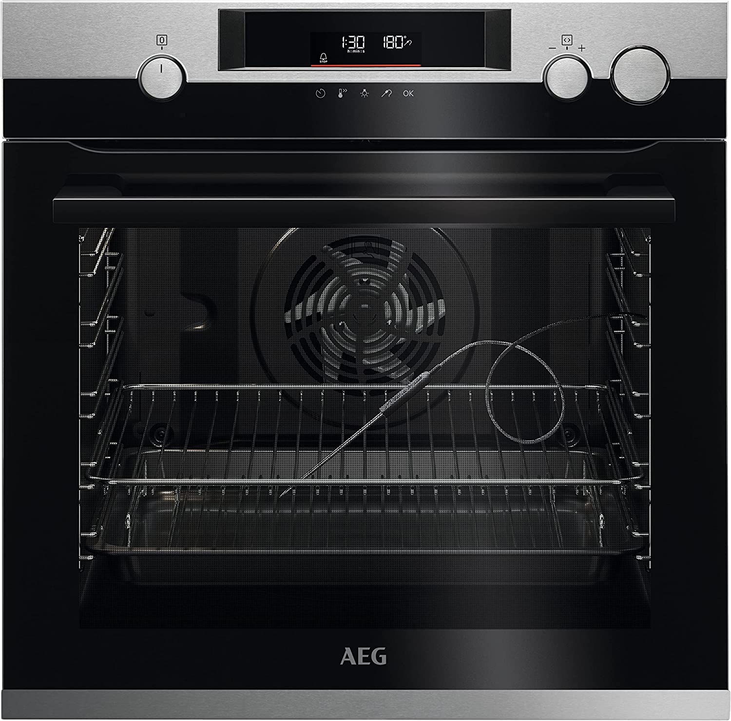 AEG BSS57606BM Einbaubackofen  72 Liter  Pyrolyse  Bratenthermometer  Umluft  Heißluft