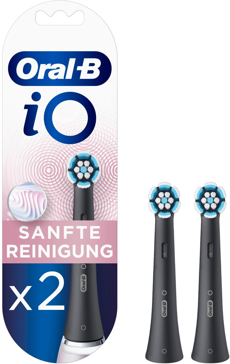Oral-B iO Sanfte Reinigung Aufsteckbürsten schwarz 2 Stk.