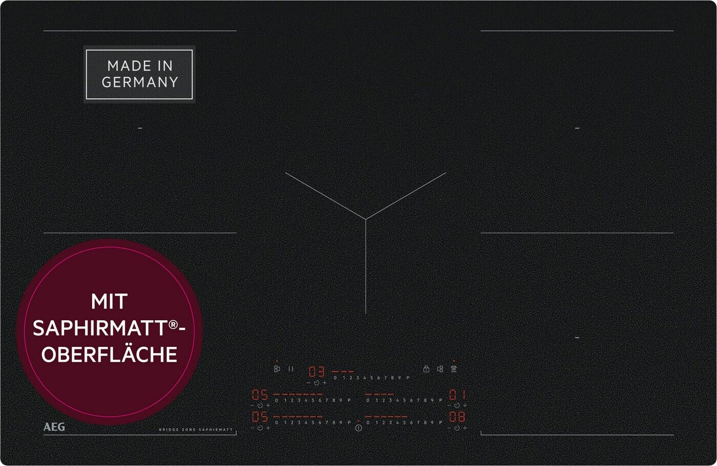 AEG TK85IM0FSZ Induktionskochfeld, mit HobHood Abzugssystem, mit fünf Kochzonen