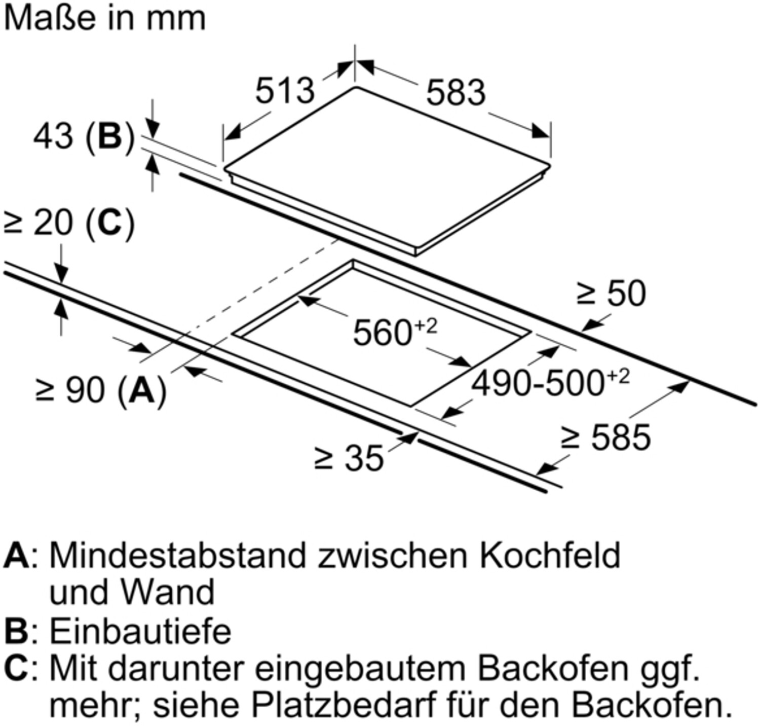 Siemens Ausstellungsstück EA64RGNA1E Glaskeramikkochfeld  Standardbreite 60  Bräterzone