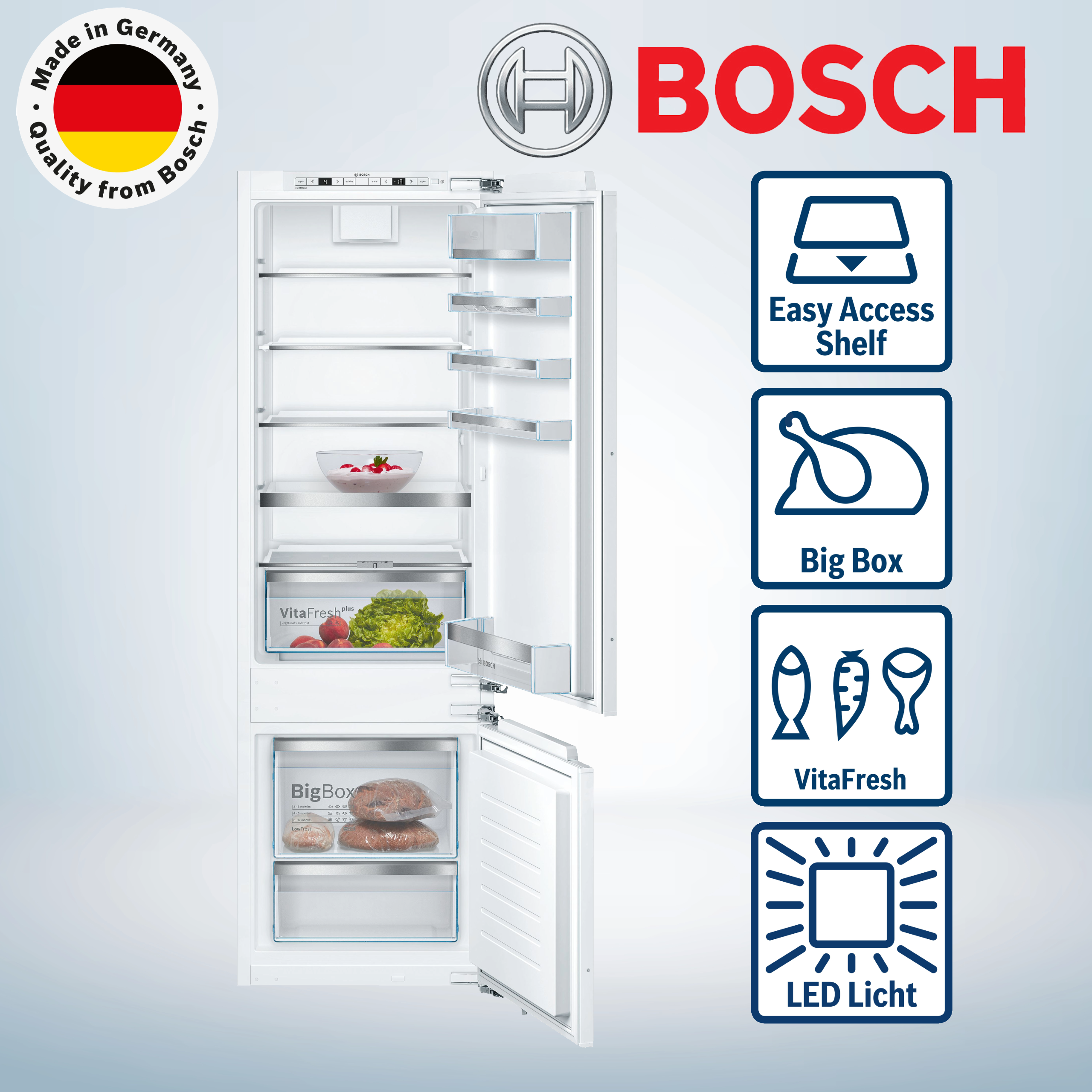 Bosch KIS87ADD0  Einbaukühl-Gefrierkombination