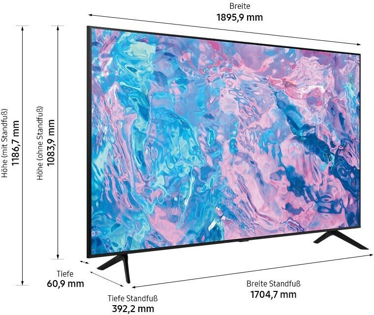 Samsung UE85CU7170UXXN  4K-Fernseher  LED  3.840 x 2.160 Pixel  85 Zoll 