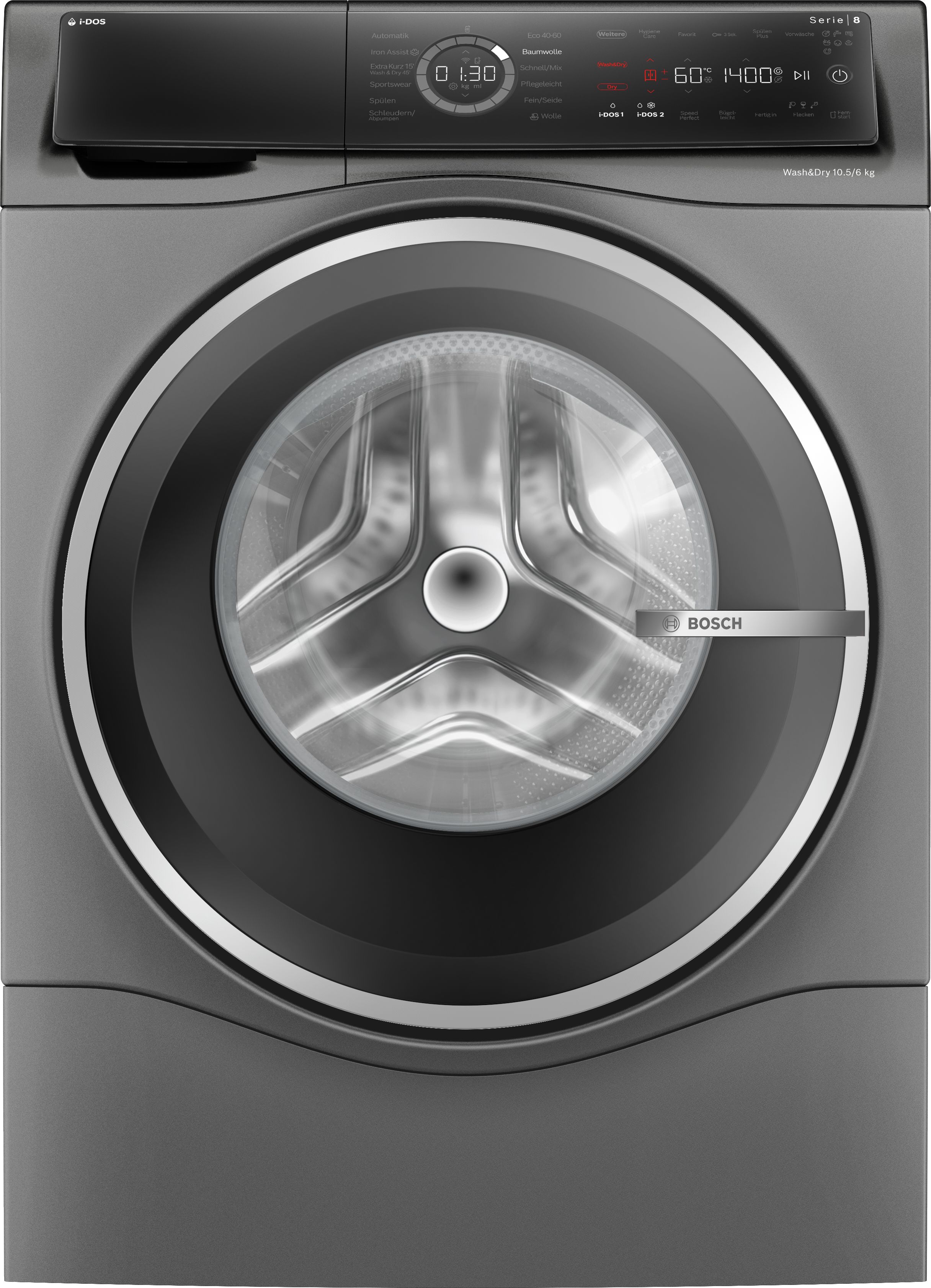 Bosch WNC254AS0 Smarter Waschtrockner, 10.5 kg Waschen und 6 kg Trocknen