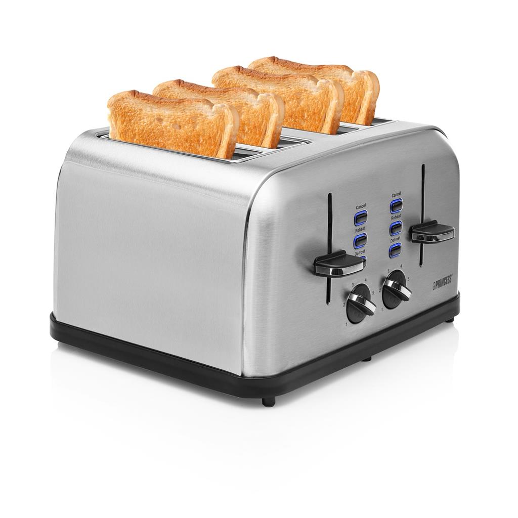 Princess Style 142355 4Schlitz Edelstahl Toaster