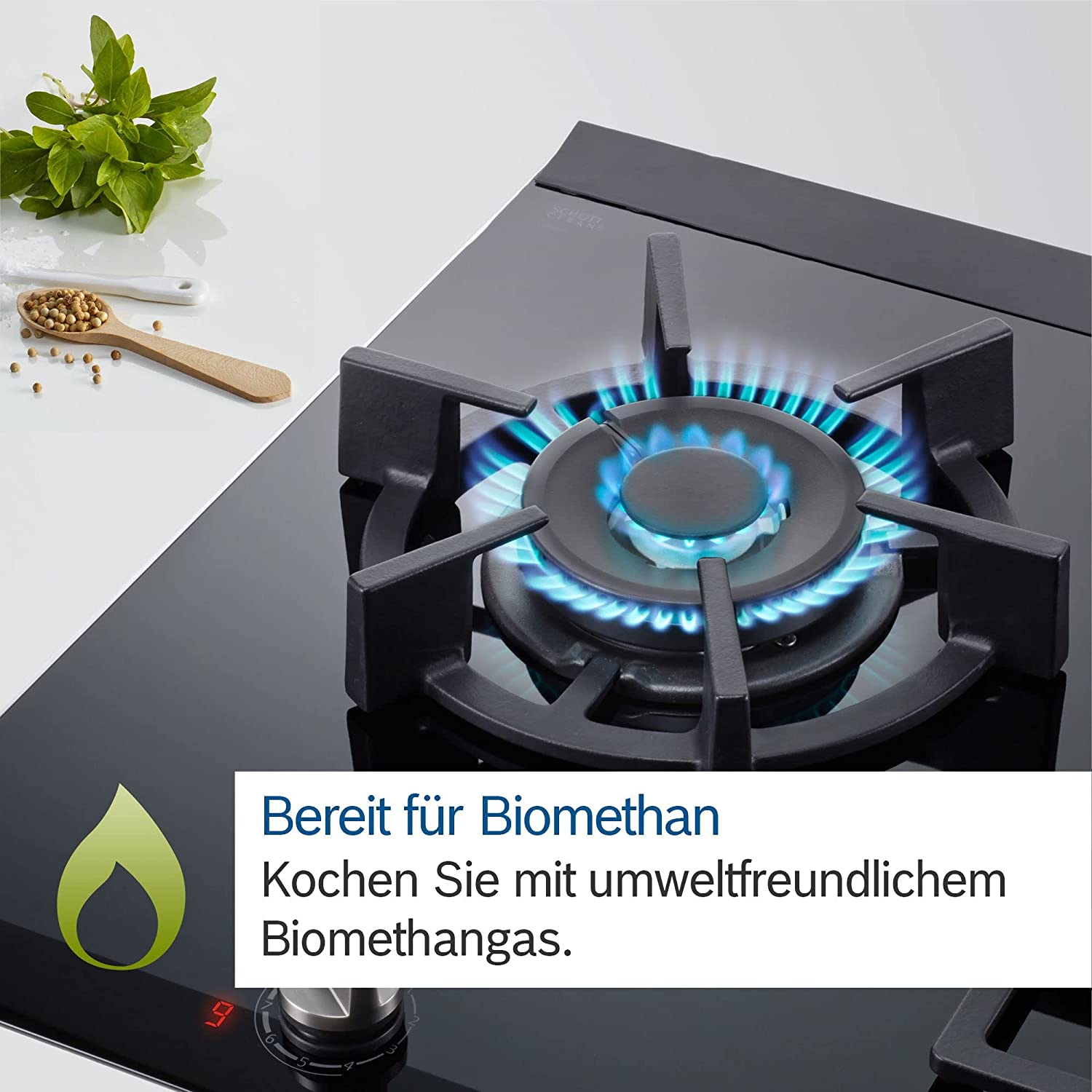 Bosch PRP6A6B70D Gaskochfeld, Facettenschliff  autark  aufliegender Einbau  Zündsicherung