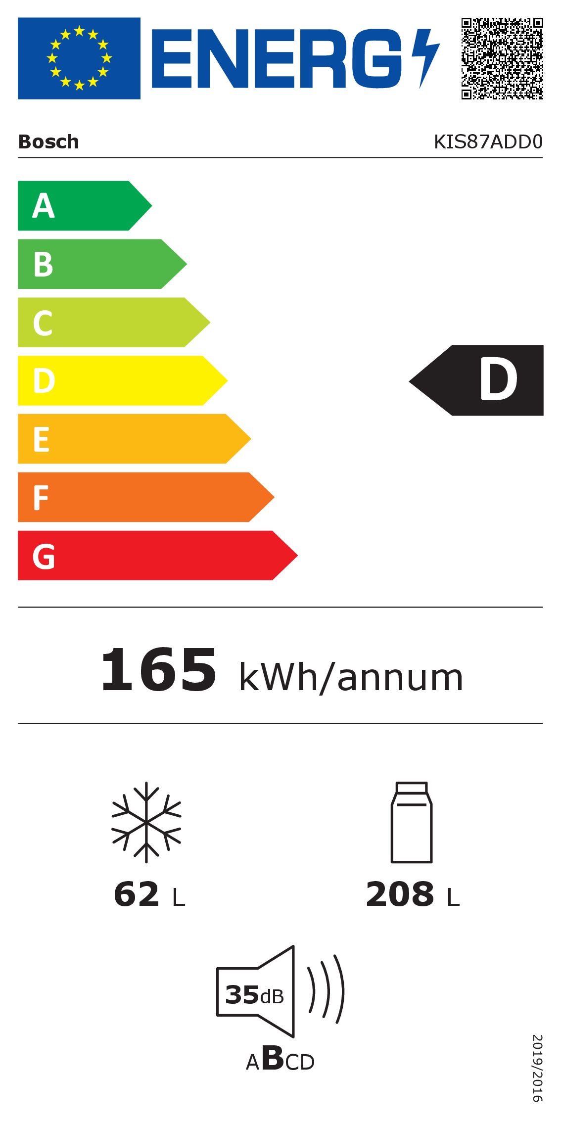 Bosch KIS87ADD0 Einbaukühl-Gefrierkombination Bosch KIS87ADD0 Einbaukühl-Gefrierkombination