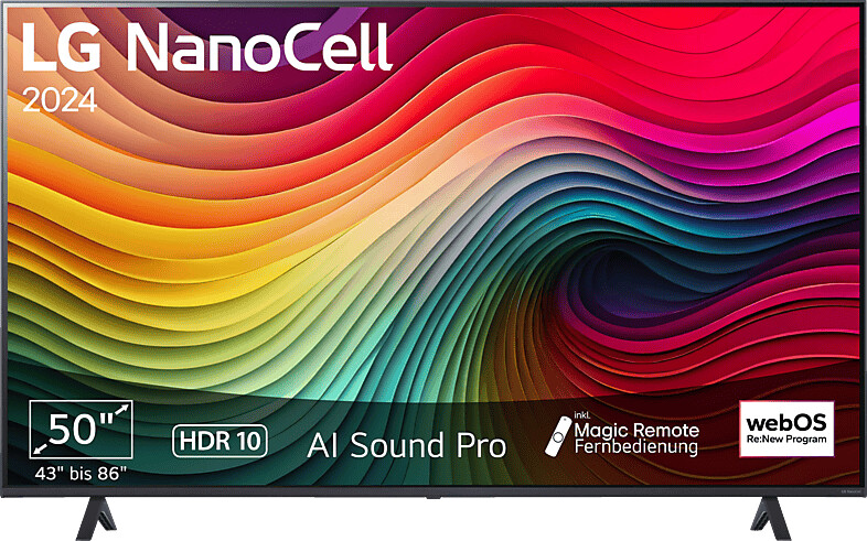 LG Ausstellungsstück 50NANO81T6A TV,  50 Zoll (127 cm) NanoCell Fernseher 