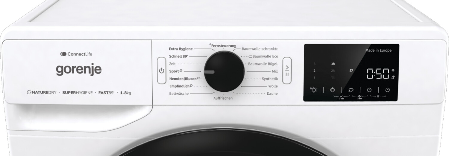 Gorenje DPNE82/GN Trockner/Kondensation mit Wärmepumpe / 8kg / 16 Programme/WIFI