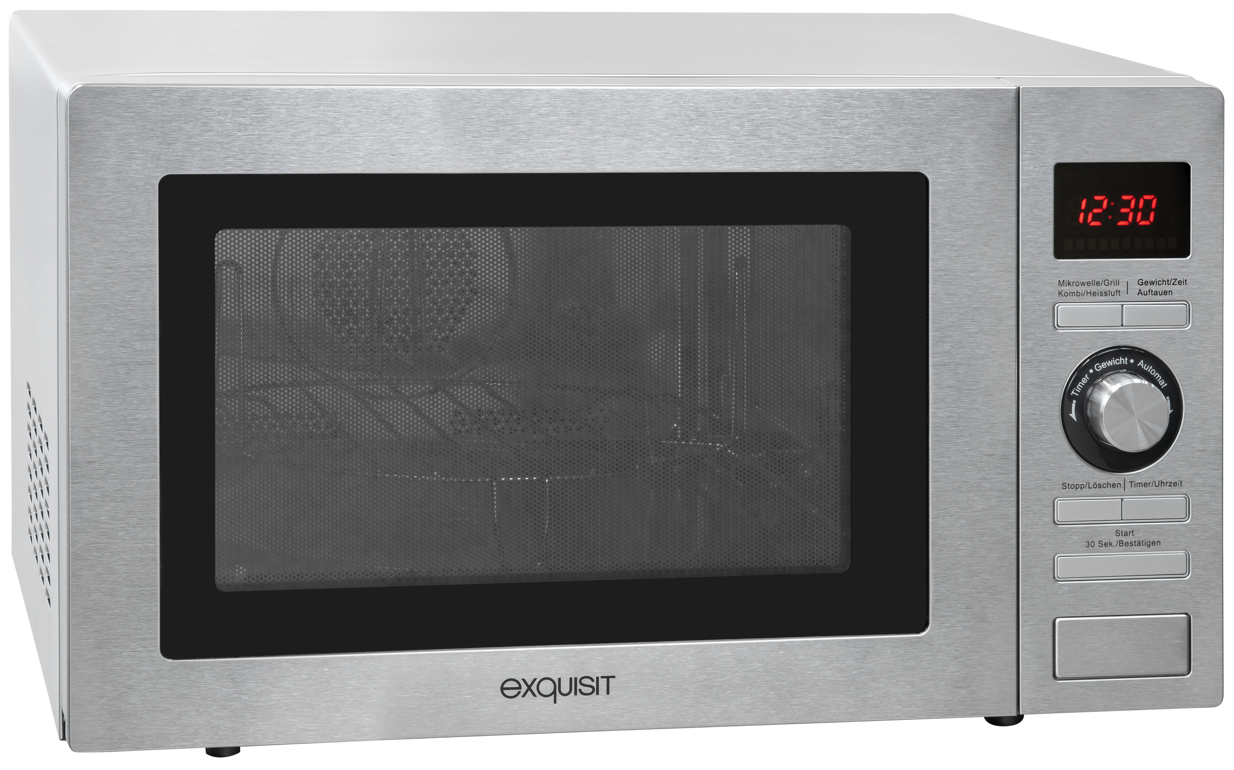 Exquisit MW 9025H-3 Kombi-Mikrowelle, Grill und Heißluft, 900W, Edelstahl Exquisit MW 9025H-3 Kombi-Mikrowelle, Grill und Heißluft, 900W, Edelstahl