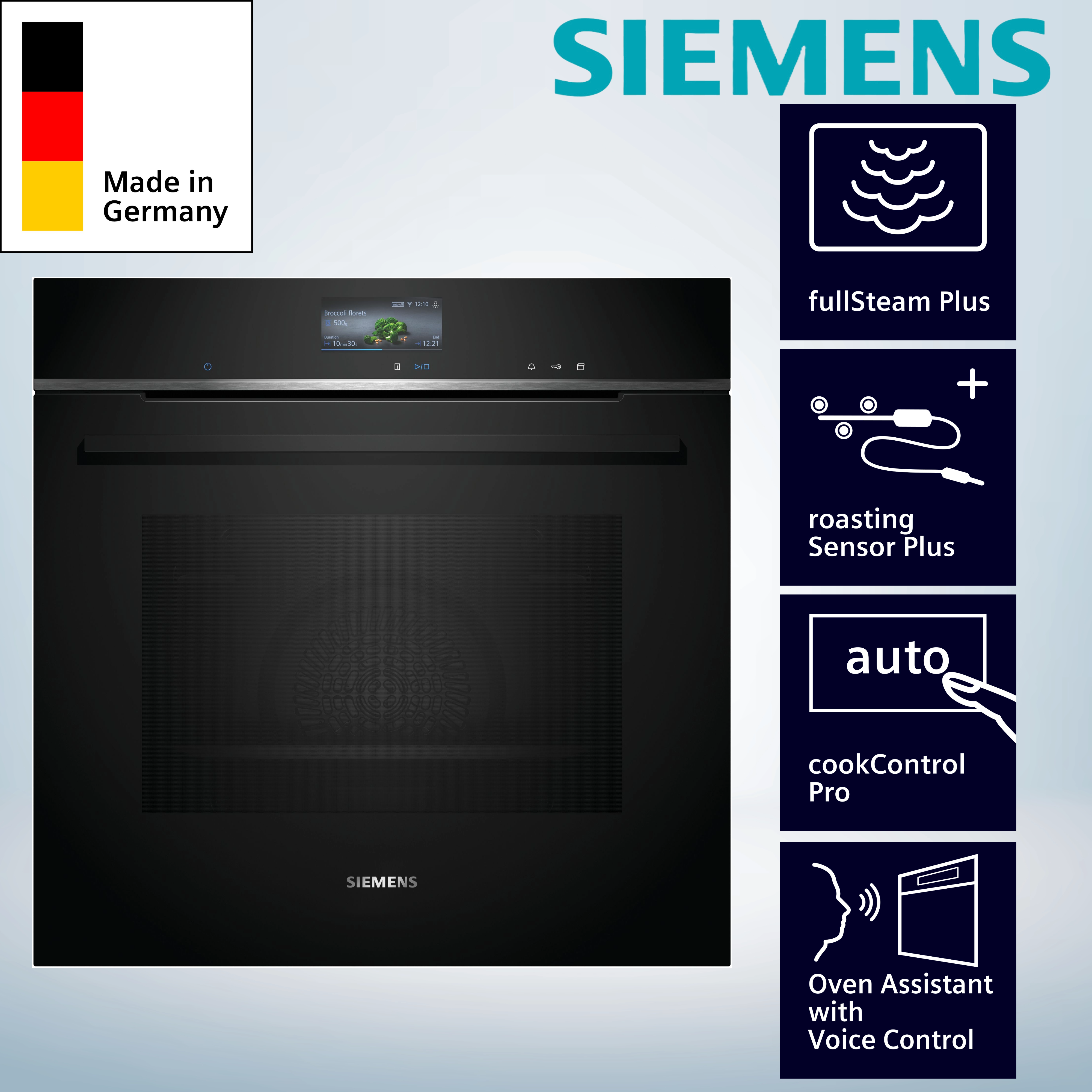 Siemens HS736G3B1 Einbaubackofen  71 Liter  teilweise katalytisch  WLAN-fähig  Bratenthermometer 
