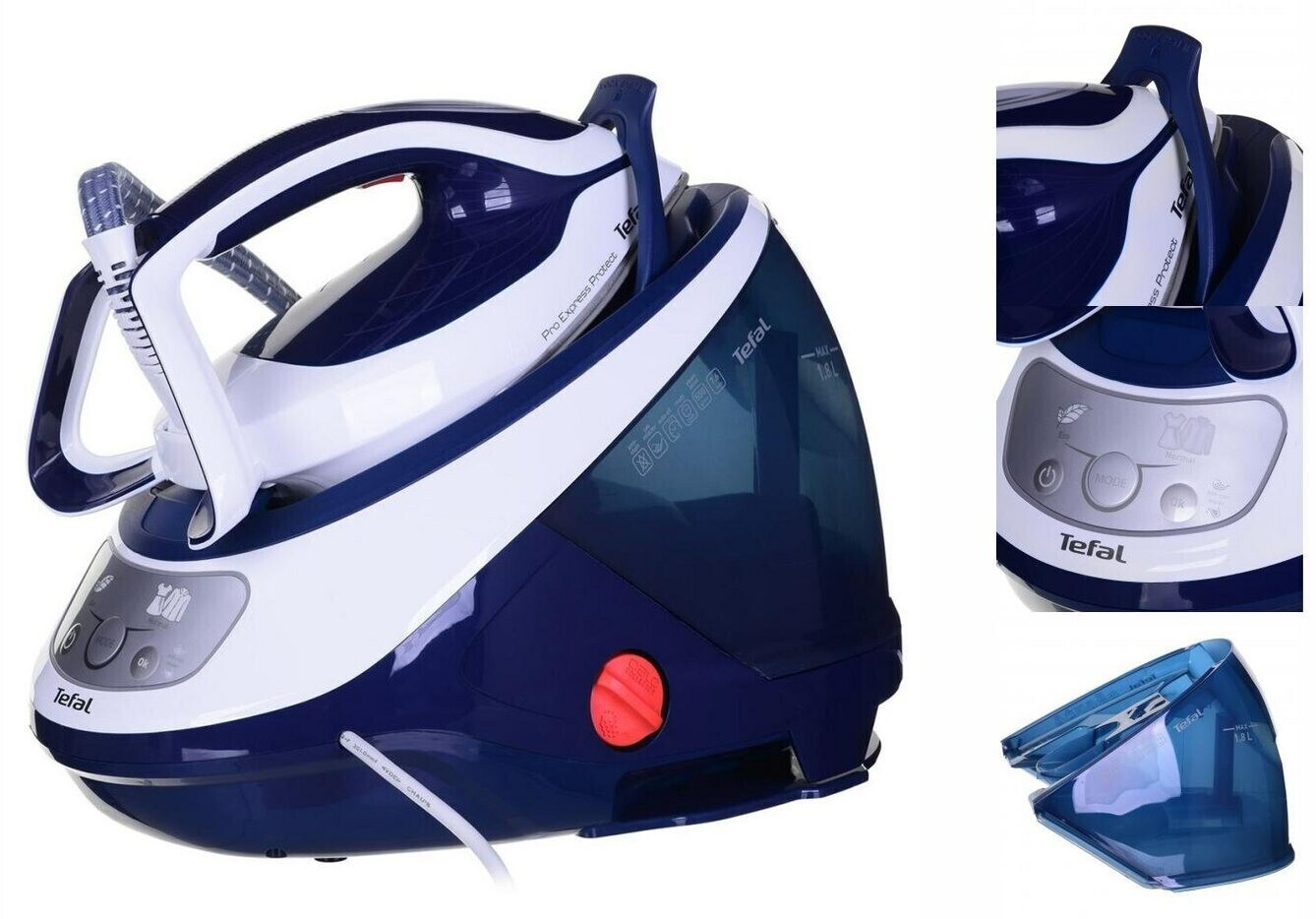 Tefal GV9221E0 Pro Express Protect Dampfbügelstation, blau/weiß,