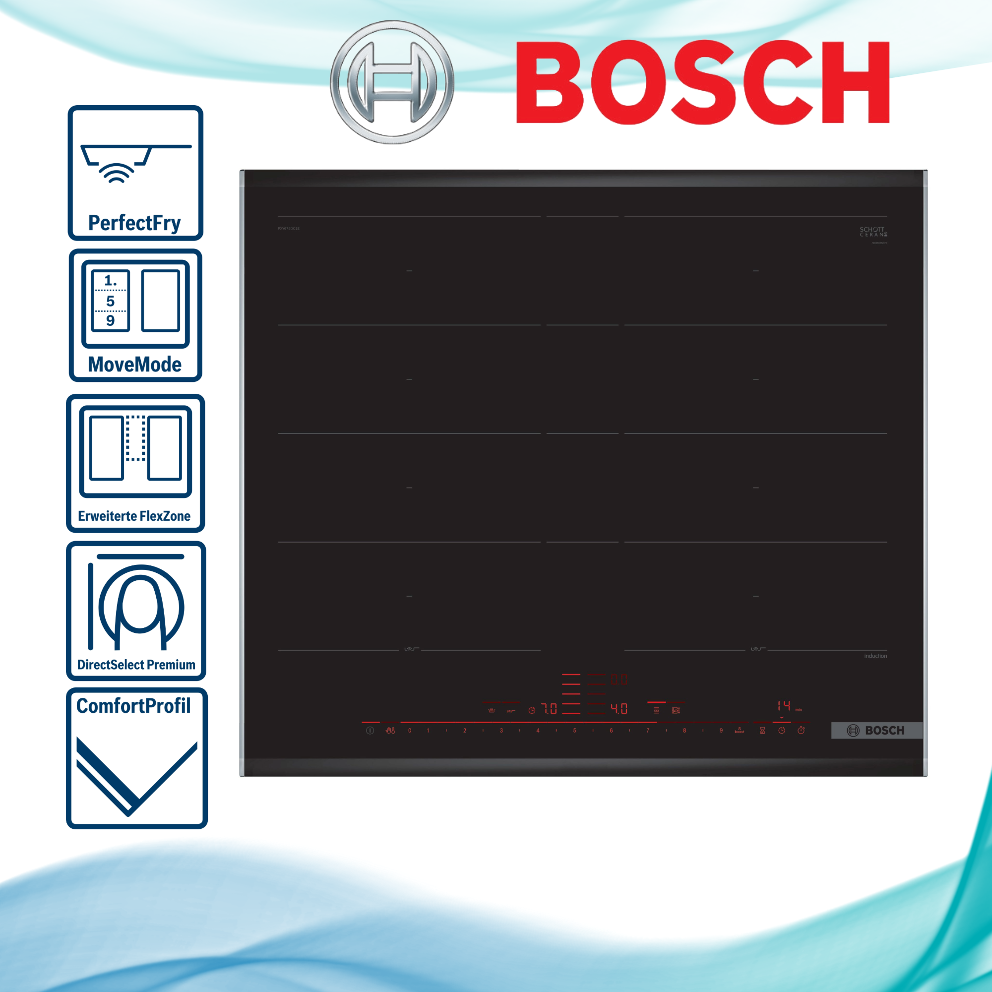 Bosch PXY675DC1E Glaskeramik Induktionskochfeld
