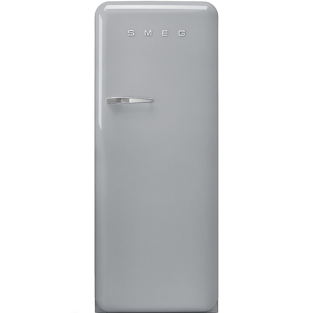 Smeg FAB28RSV6 Stand-Kühlschrank 50's Style Polarsilber Rechtsanschlag, freistehend