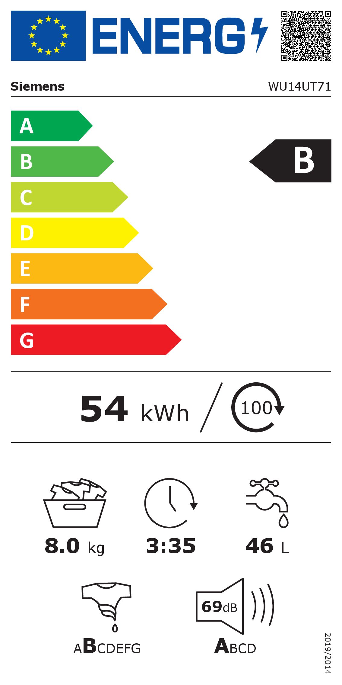 Siemens WU14UT71 Unterbau-Waschmaschine 8 kg, 1400 u/min, Antiflecken-System Siemens WU14UT71 Unterbau-Waschmaschine 8 kg, 1400 u/min, Antiflecken-System