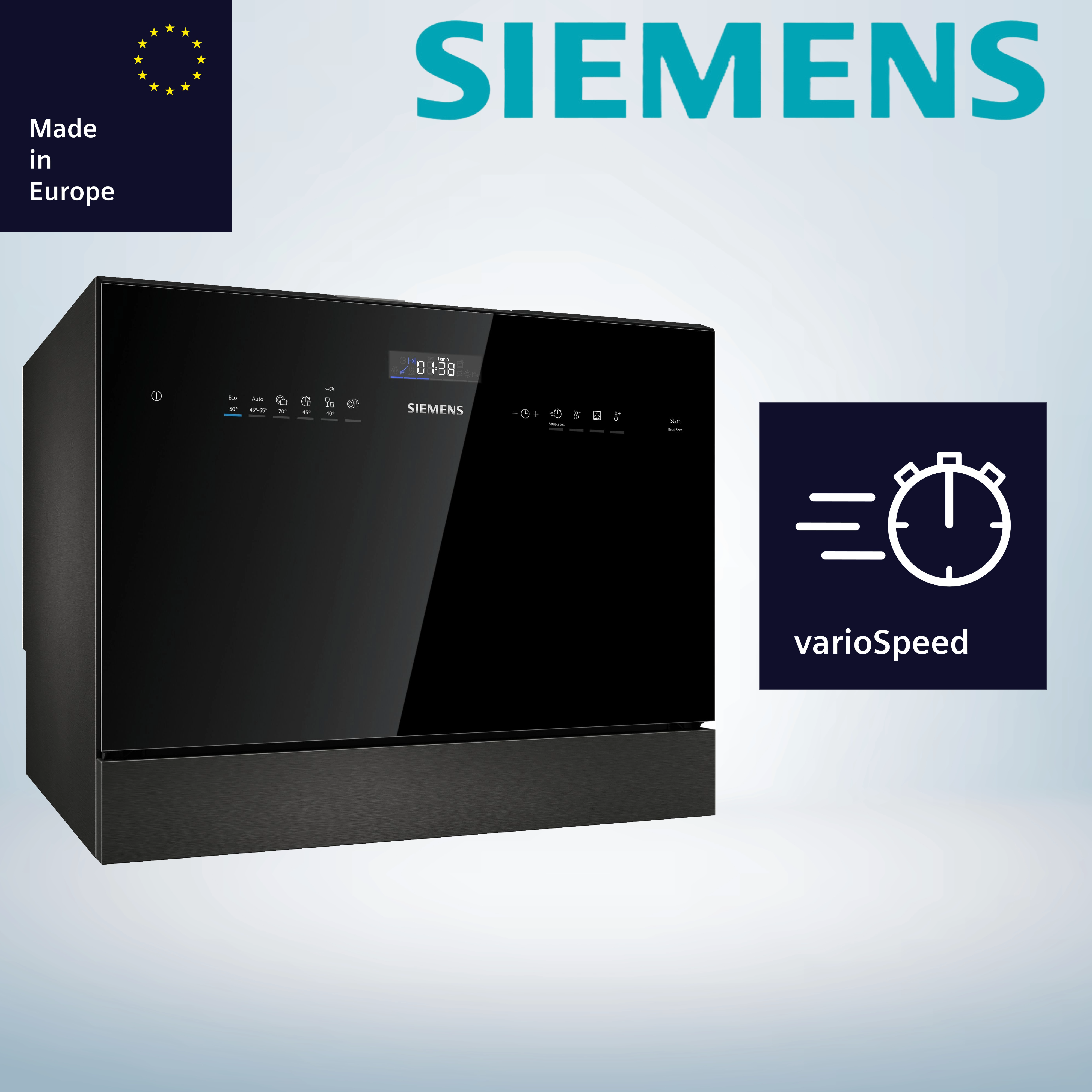 Siemens SK25IB00TE Freistehender Kompakt-Geschirrspüler