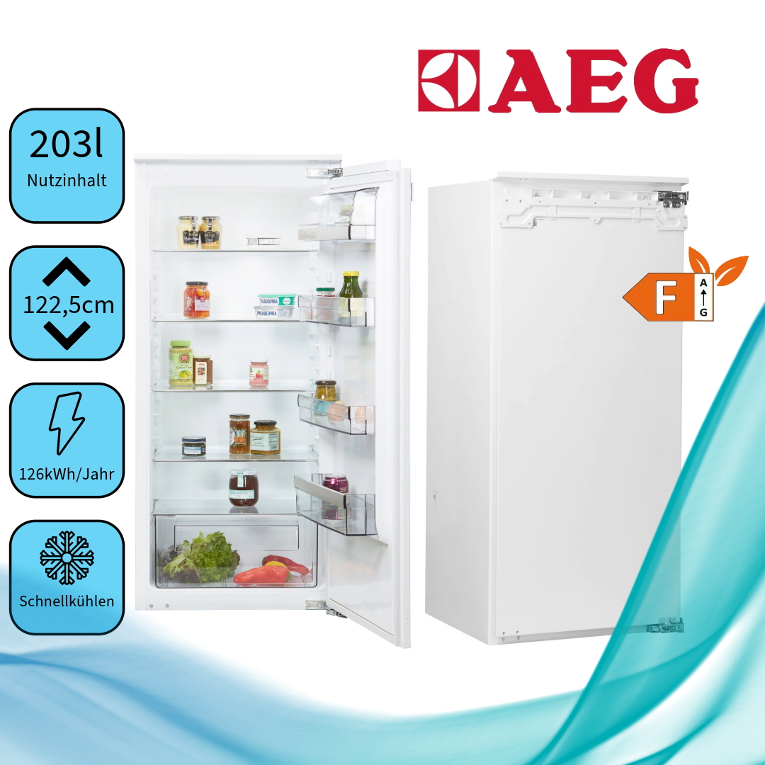 AEG SKE612F1AF EINBAUKÜHLSCHRANK, 1225 MM, 203 L, FESTTÜR