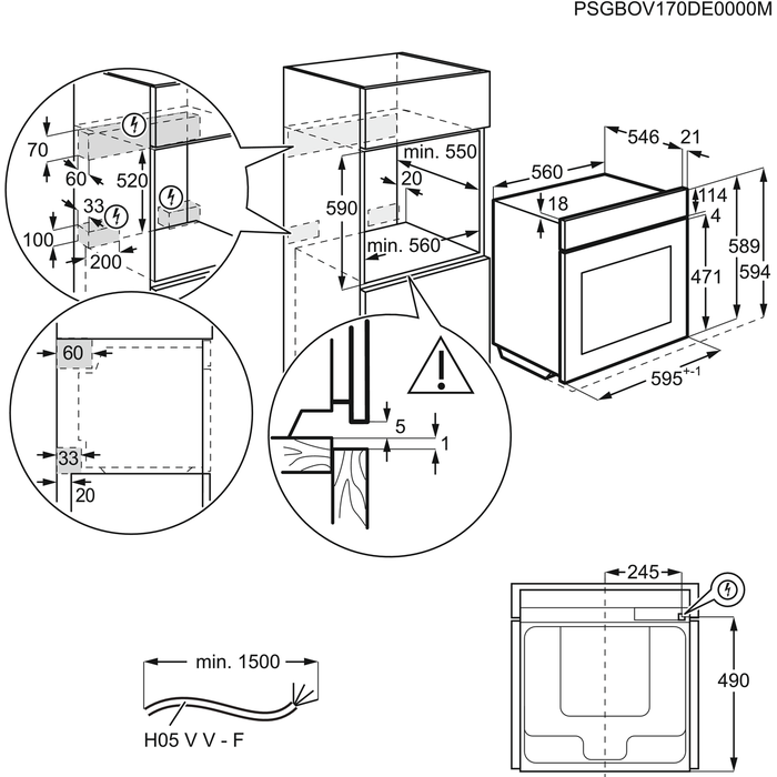 AEG BEB355020M Einbau-Backofen