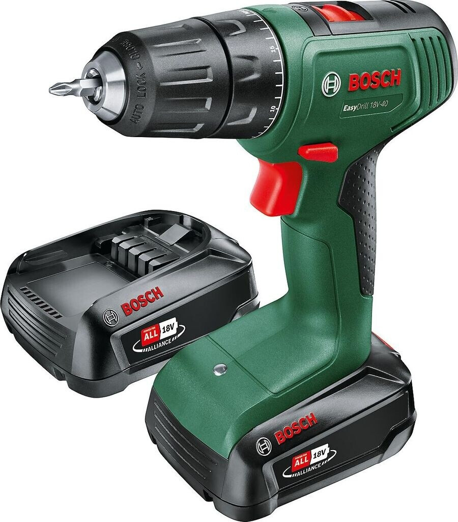 Bosch Akkuschrauber EasyDrill 18V-40 (2 Akku 2,0 Ah, 18 Volt System, im Koffer)