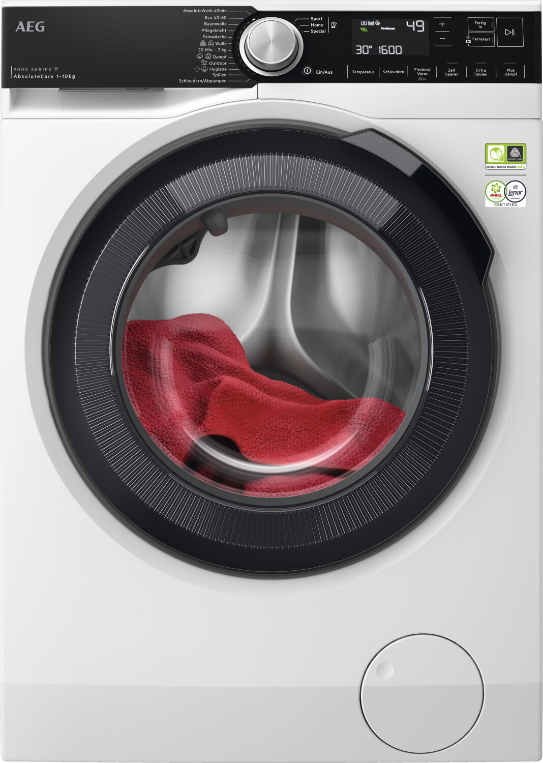 AEG LR9W80600 WiFi Waschmaschine / Serie 9000 mit AbsoluteCare / Wasservorenthärtung / Auffrischfunktion