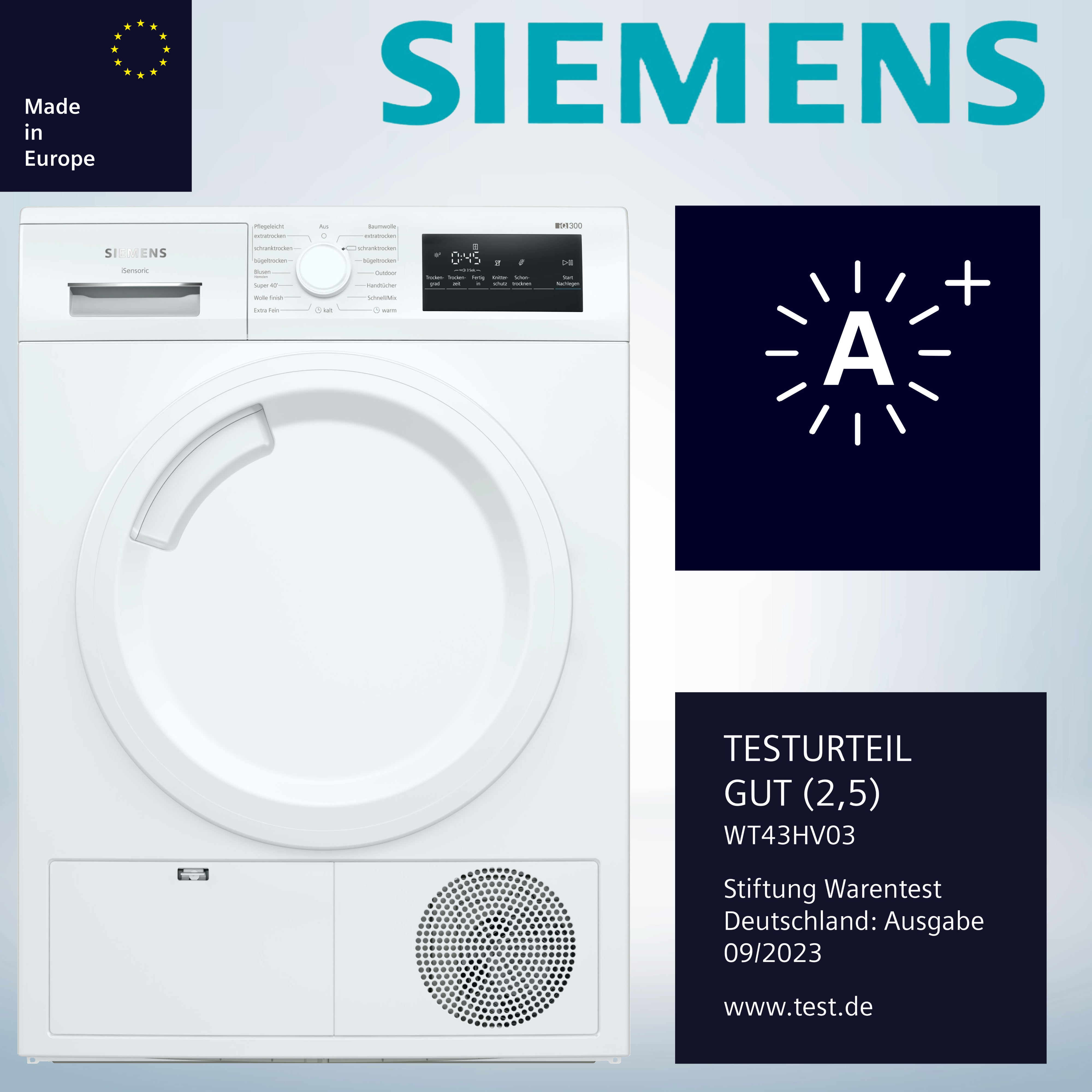 Siemens WT43HV03  Wärmepumpentrockner