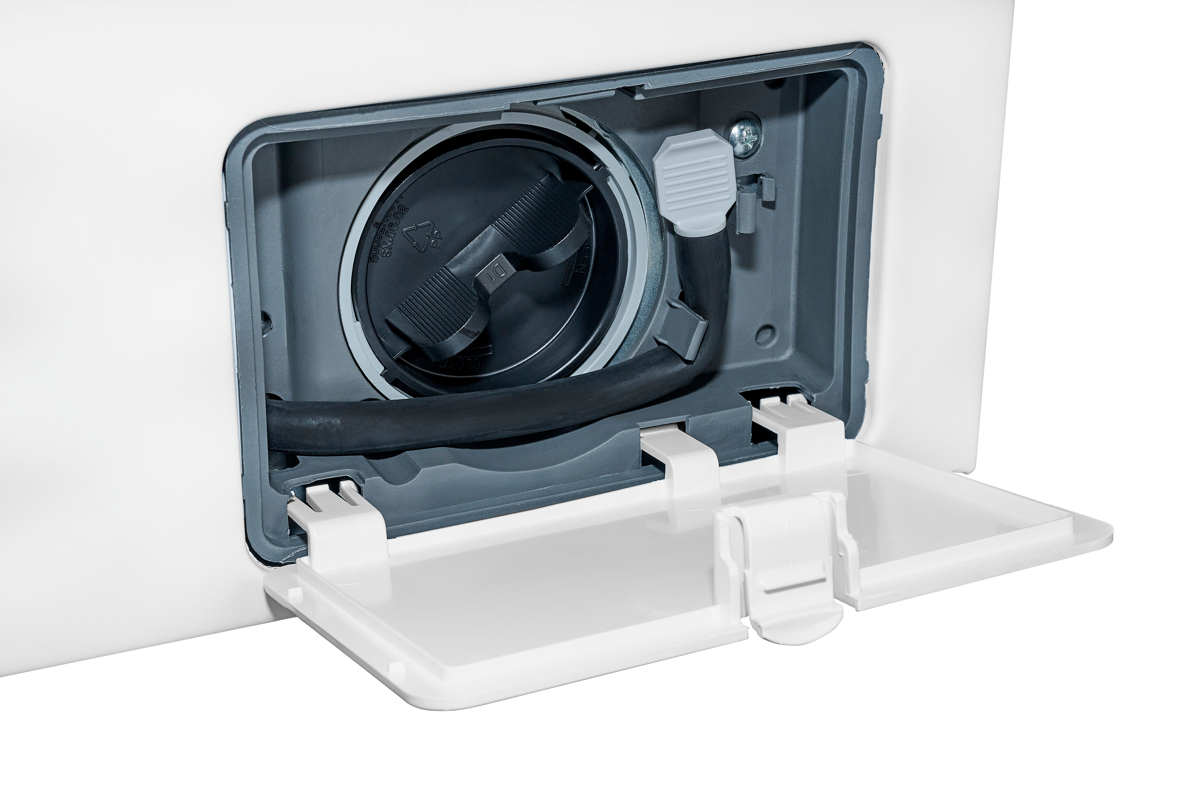 Exquisit WA8014-020A Waschmaschine – 8 kg, Energieeffizienz A, 1400 U/Min, Schwarz-Weiß