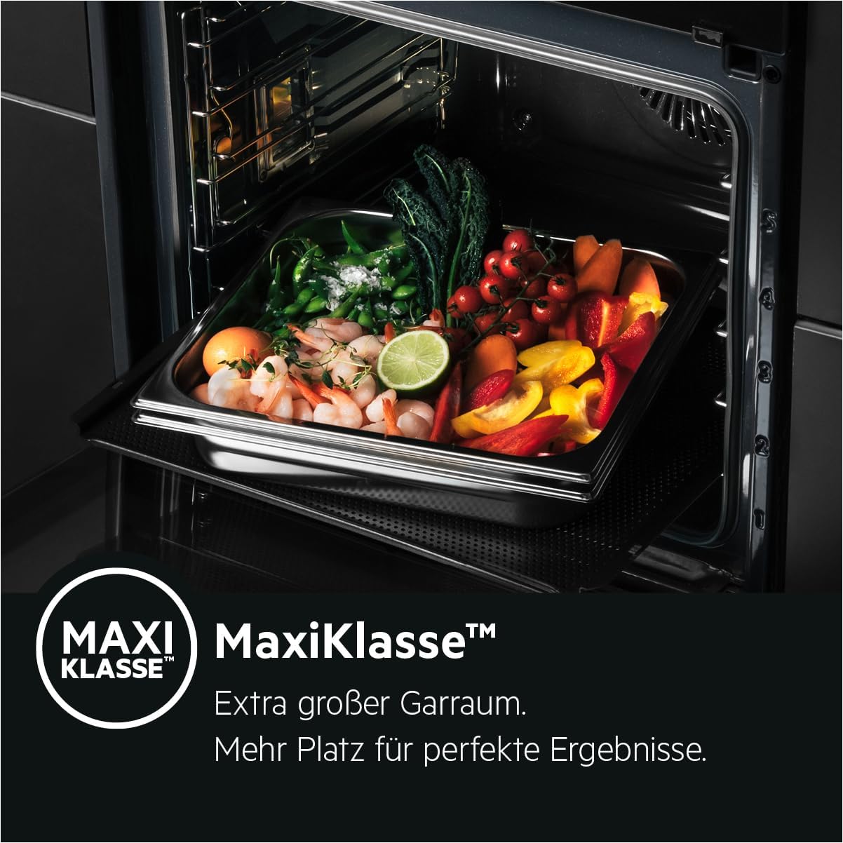 AEG BPE53506BM Einbau-Backofen, Pyrolyse Selbstreinigung, Serie 6000 Ringheißluft