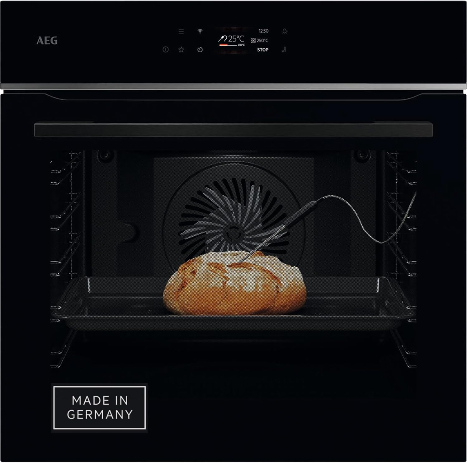 AEG B-Ware mit Schaden TE7PB63ZAB Serie 7 Einbaubackofen TFT-FullTouch-Farbdisplay mit Kochassistent MG 904
