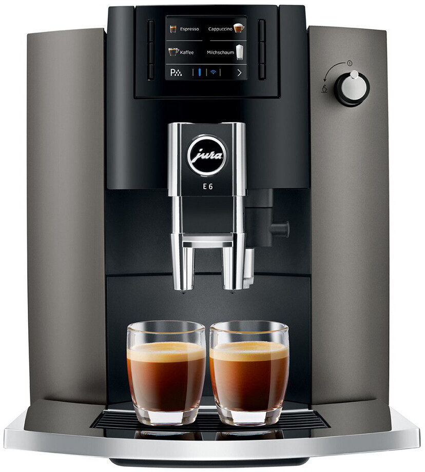 Jura E6 Dark Inox 15431 Kaffeevollautomat  Wireless ready  Cappuccinatore  Vorbrühen